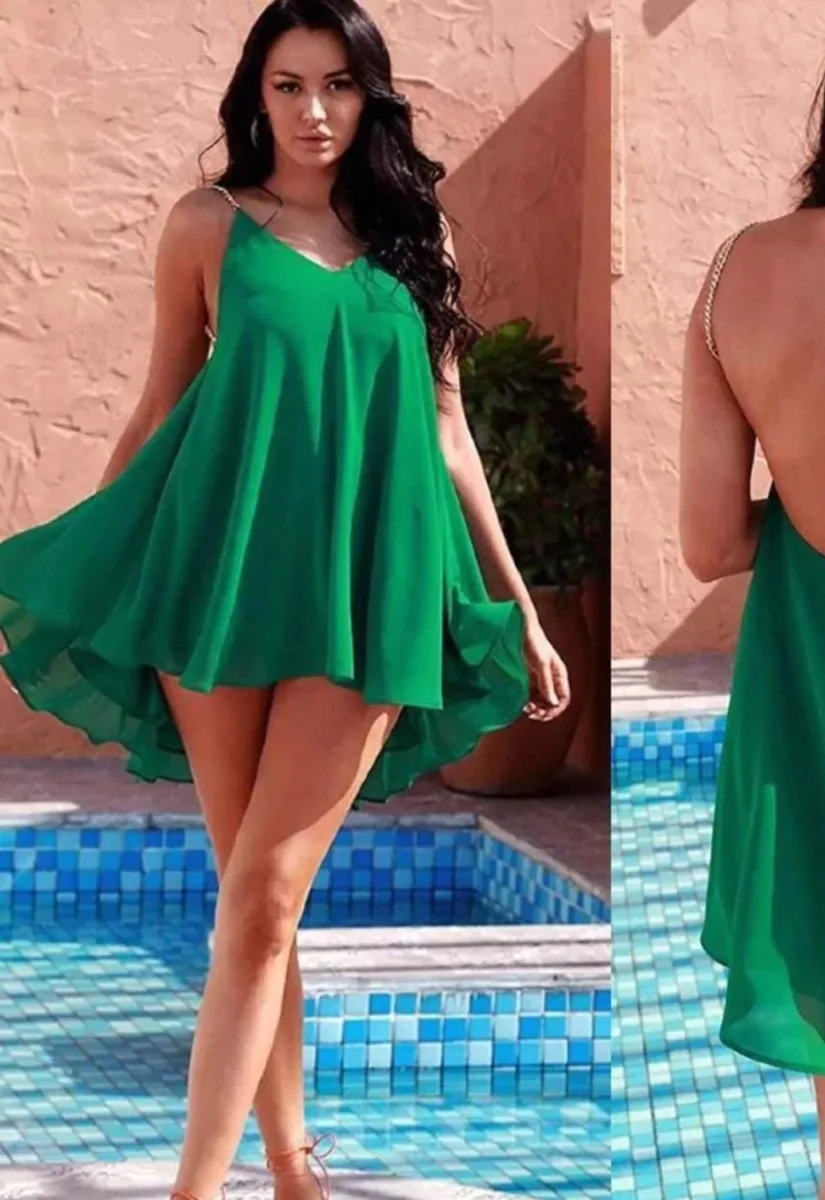 Nazz Green Maddie Mini Dress - Image 4