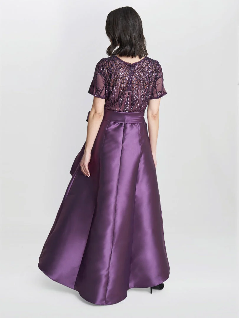 Gina Bacconi Noemi Embroidered High Low Maxi Dress - Image 2