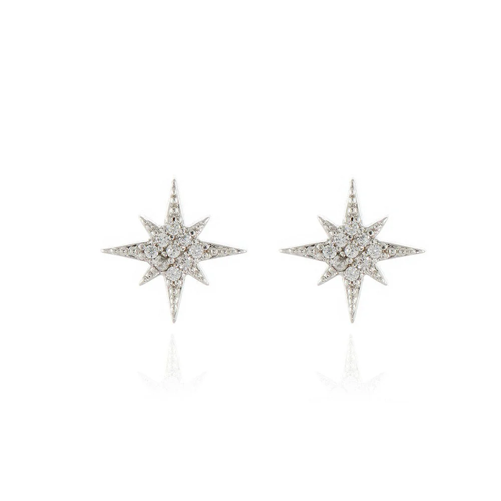 Cachet London North Star Silver Earrings
