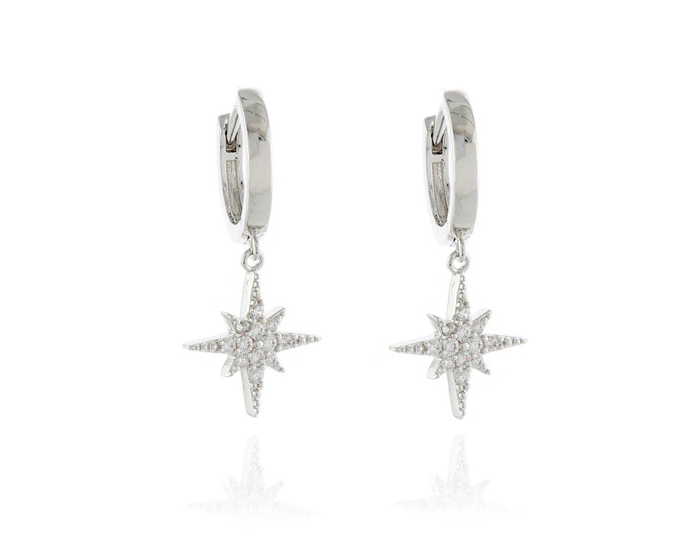 Cachet London North Star Silver Huggie Hoops - Image 9