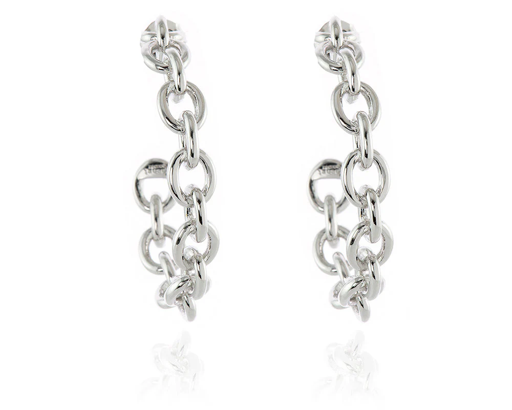 Cachet London Oleta Silver Hoop Earrings - Image 9