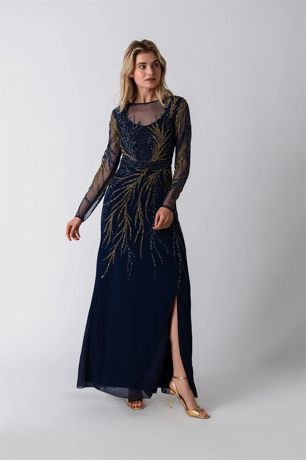 Raishma Couture Navy Paige Gown