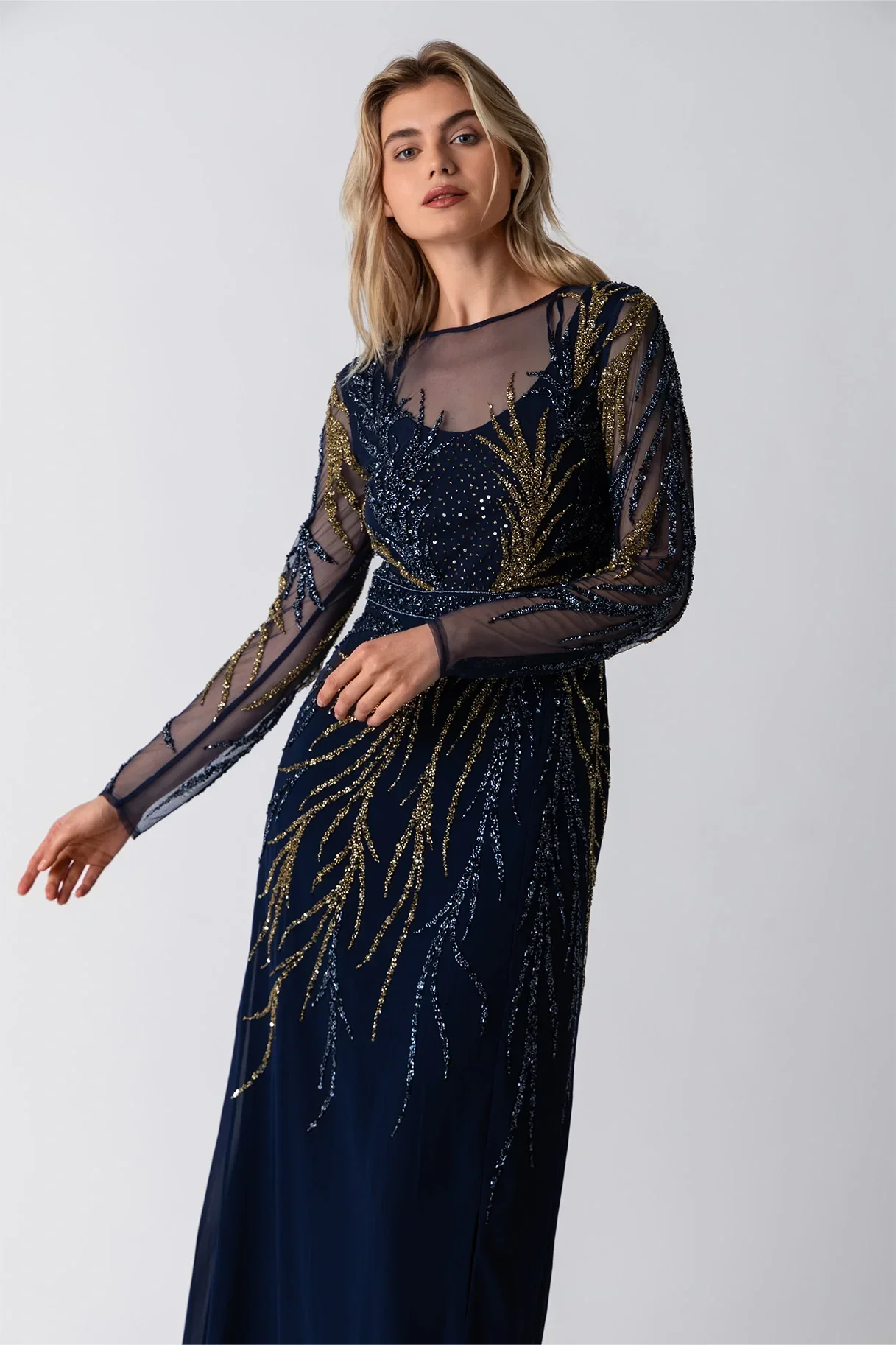 Raishma Couture Navy Paige Gown - Image 2