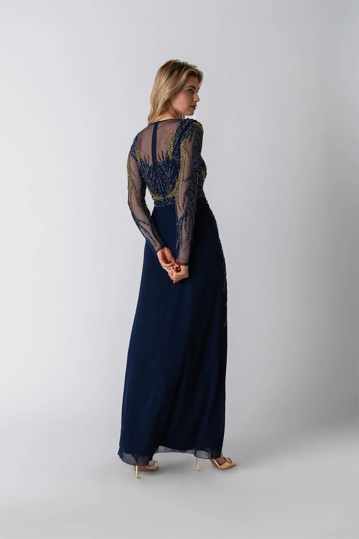 Raishma Couture Navy Paige Gown - Image 3