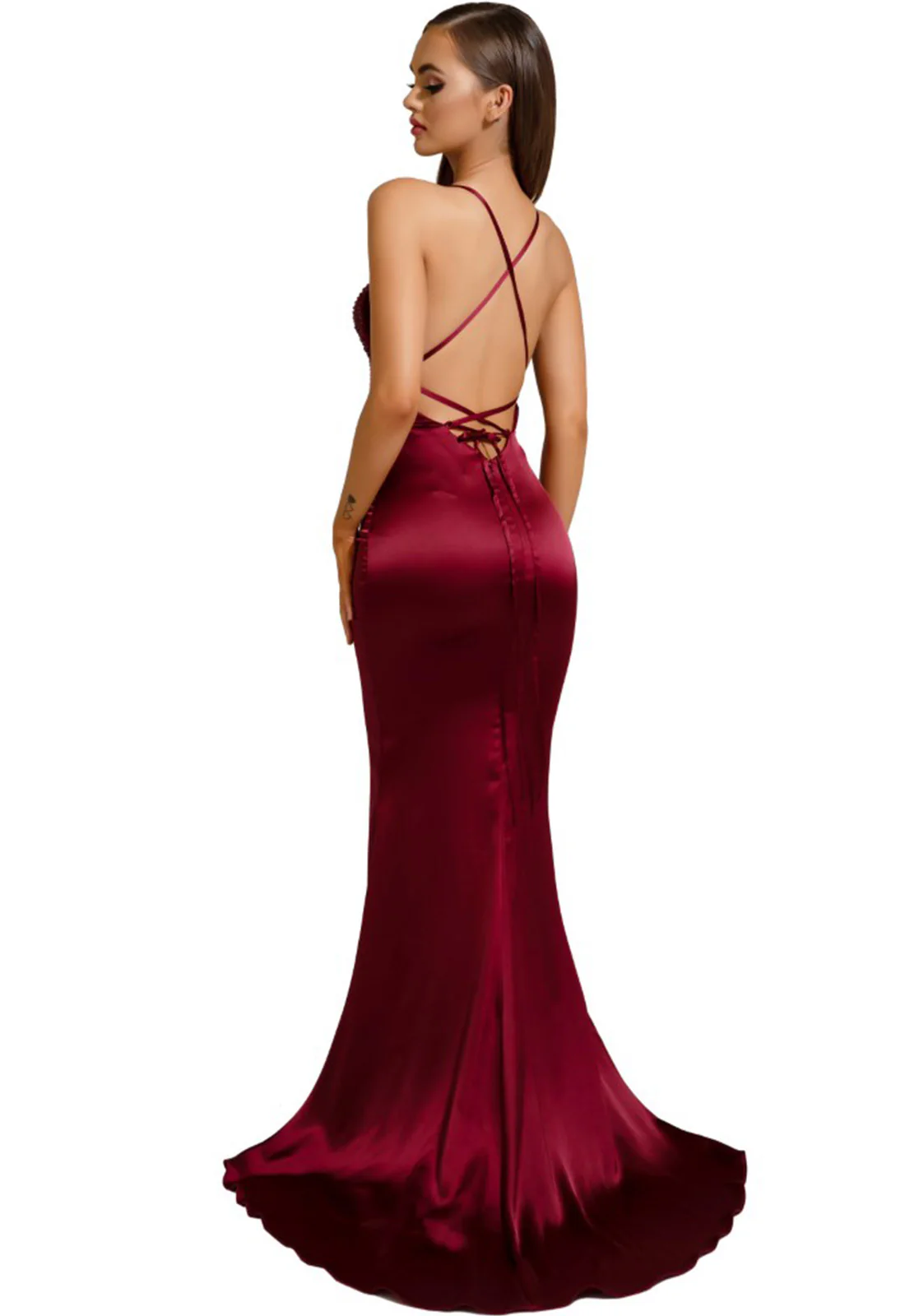 Portia & Scarlett Deep Red PS6323 Maxi Dress