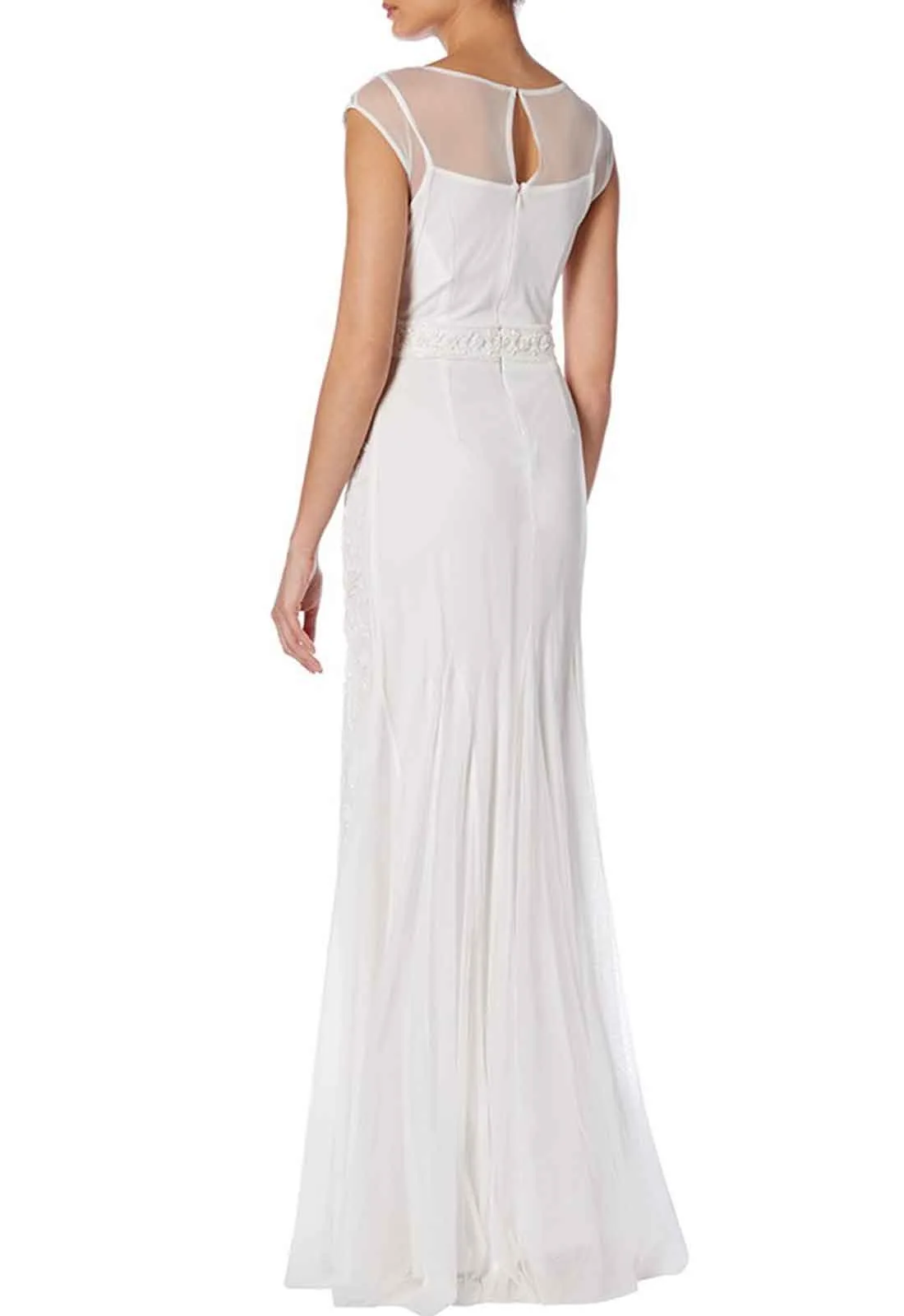 Raishma Beaded Gown in Ivory - Image 4