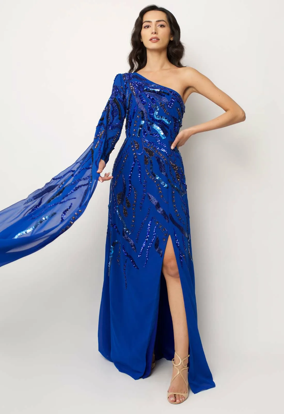 Raishma Blue Astrid Maxi Dress