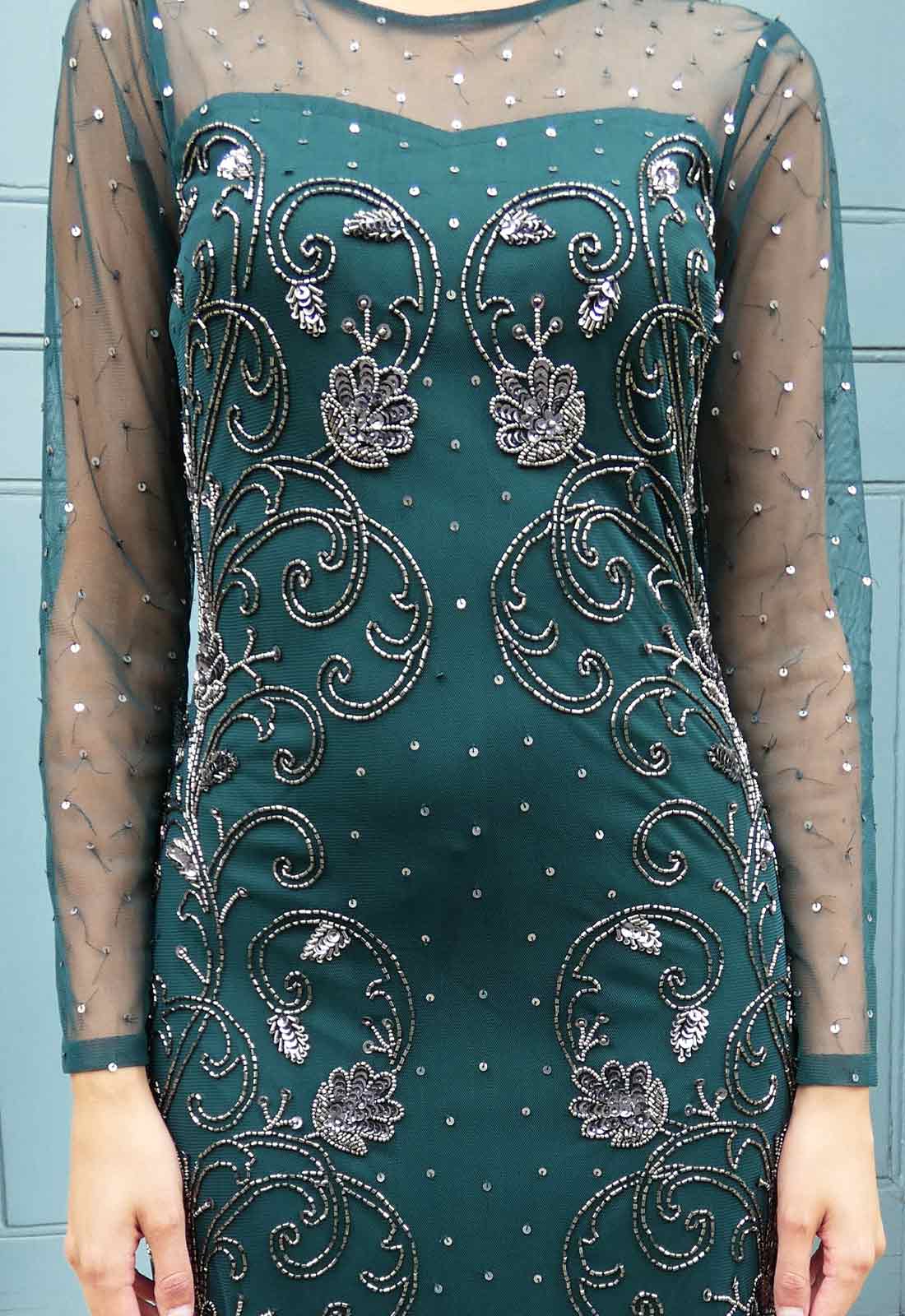 Raishma Couture Green Heather Embellished Gown - Image 4