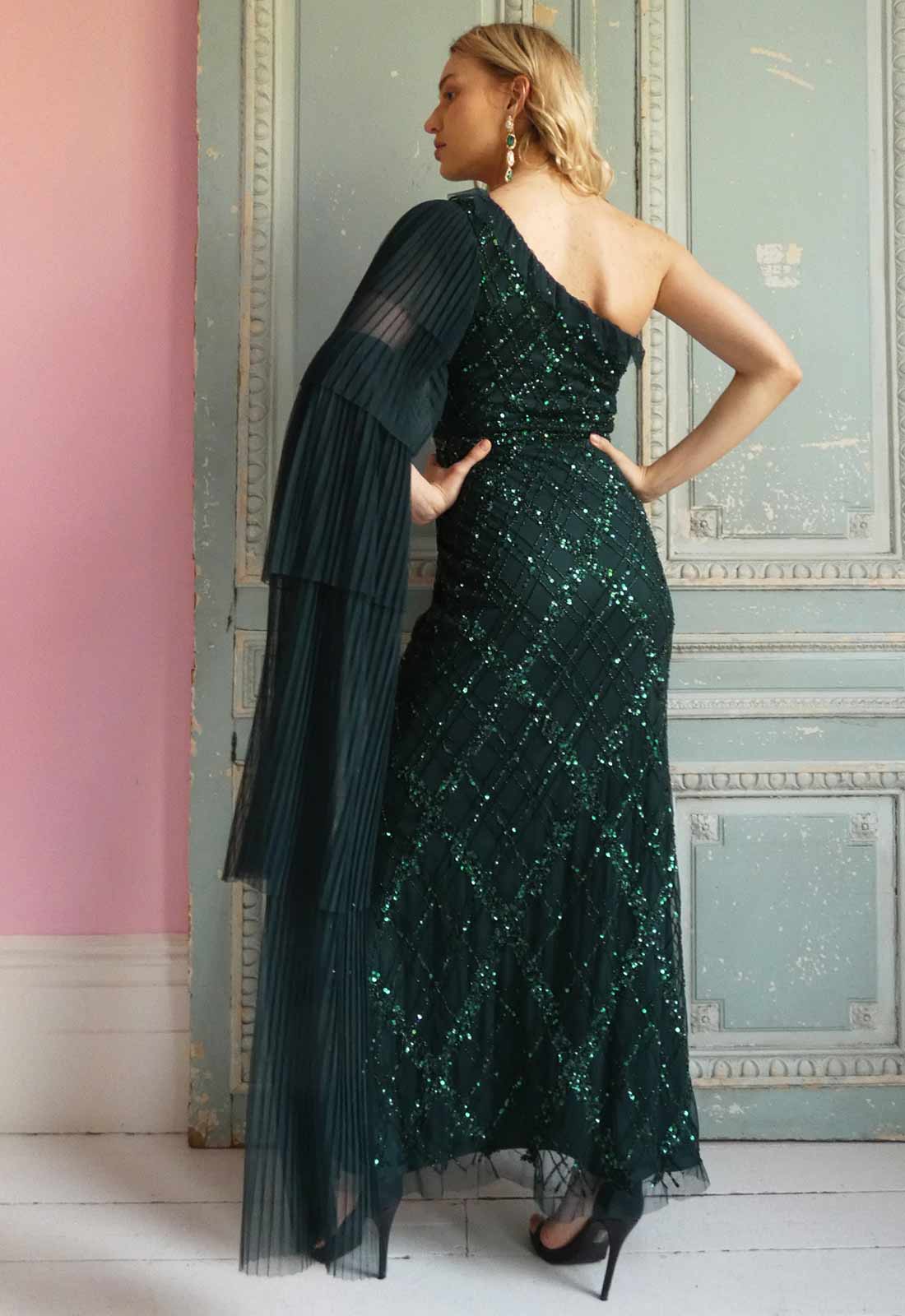 Raishma Couture Green Leilani Embellished Maxi Dress - Image 3