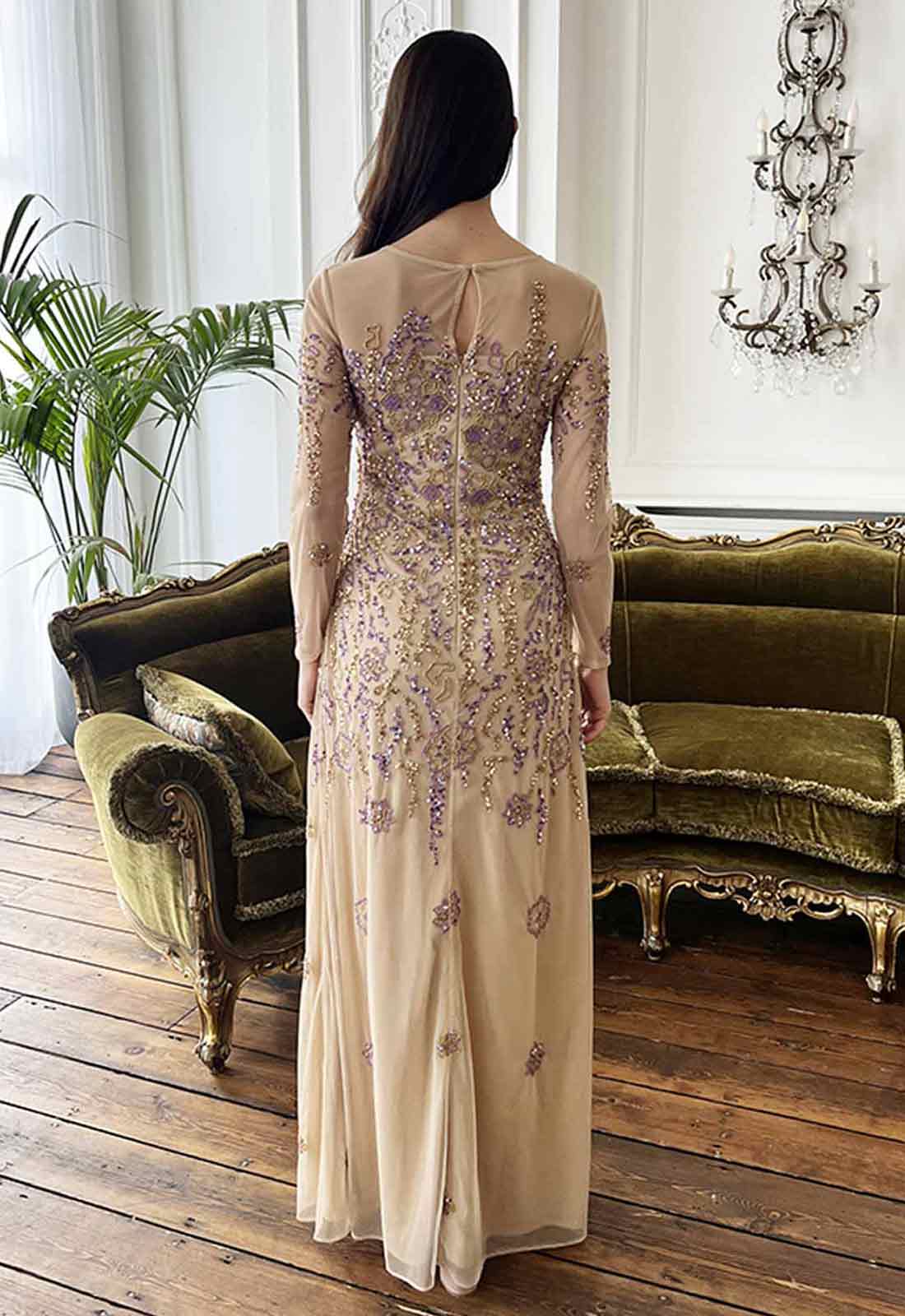 Raishma Couture Lilac Darla Beaded Maxi Dress - Image 5