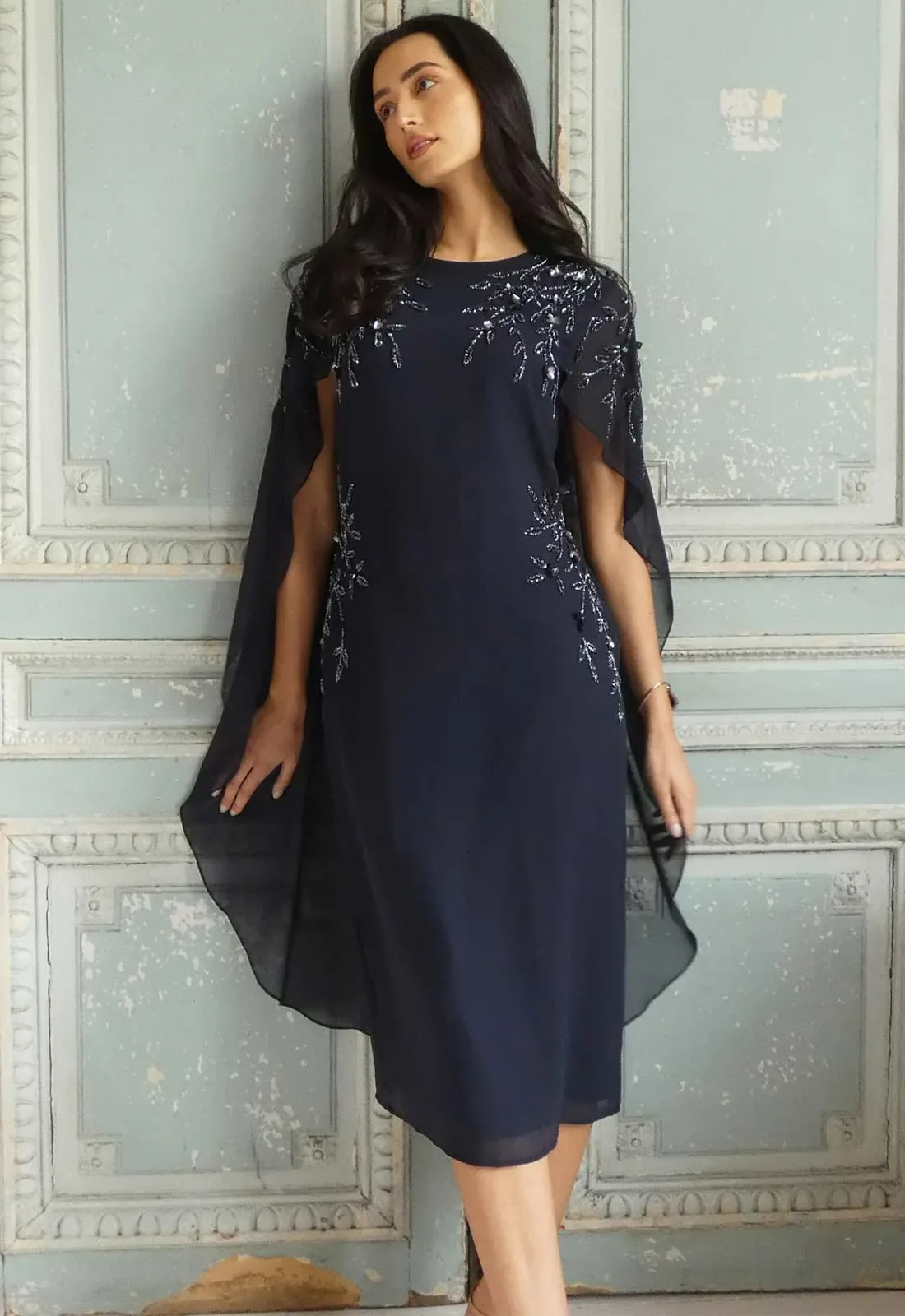 Raishma Couture Navy Bella Cocktail Dress - Image 4