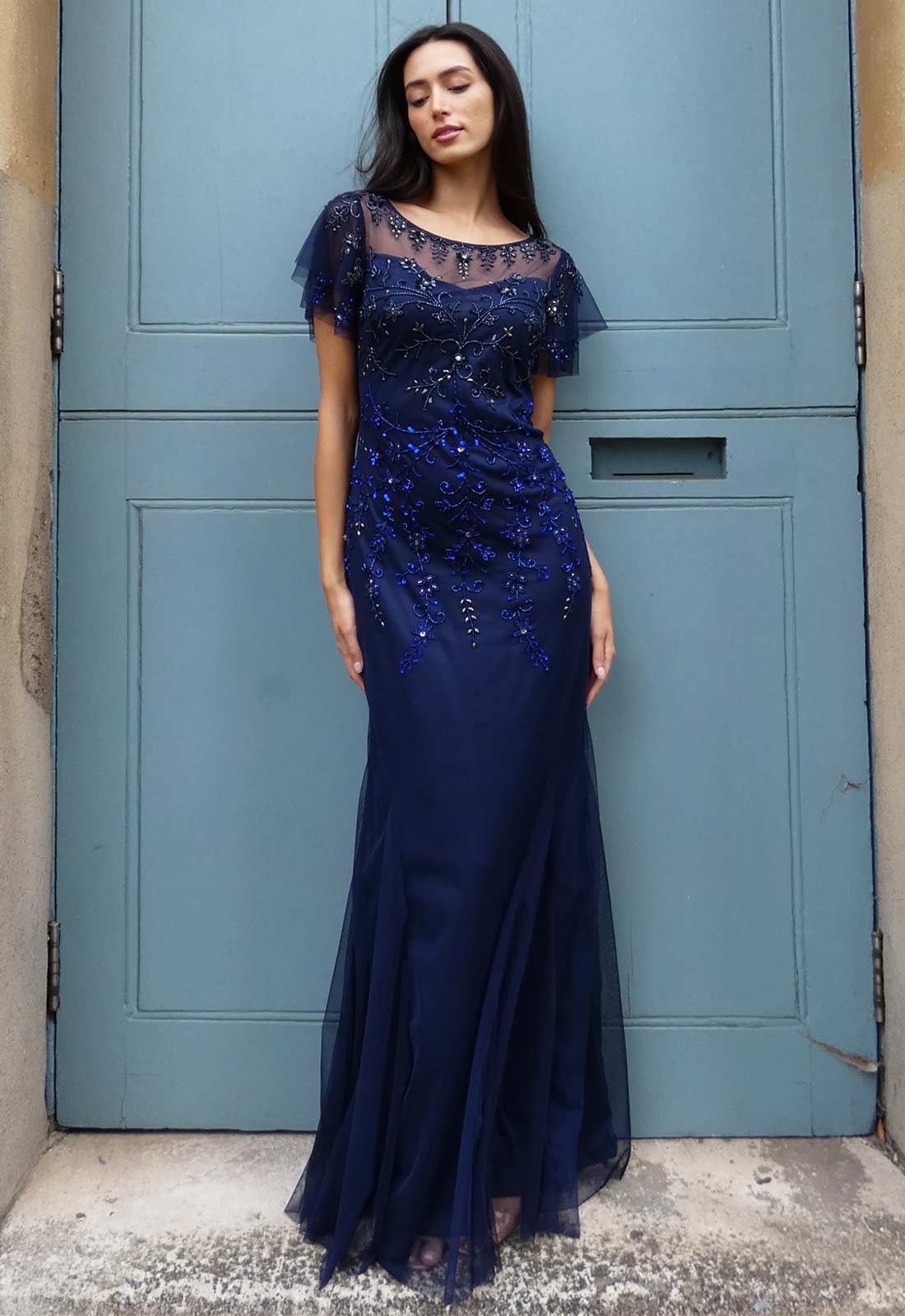 Raishma Couture Navy Myla Maxi Dress - Image 2