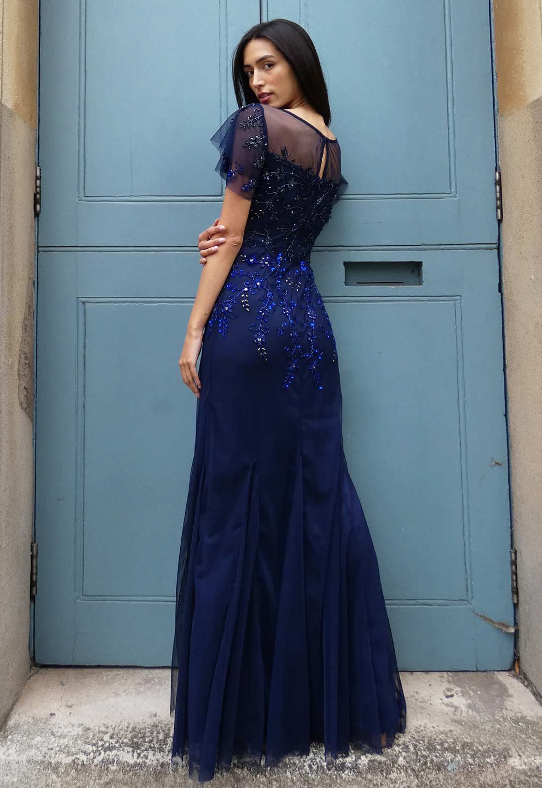 Raishma Couture Navy Myla Maxi Dress - Image 4