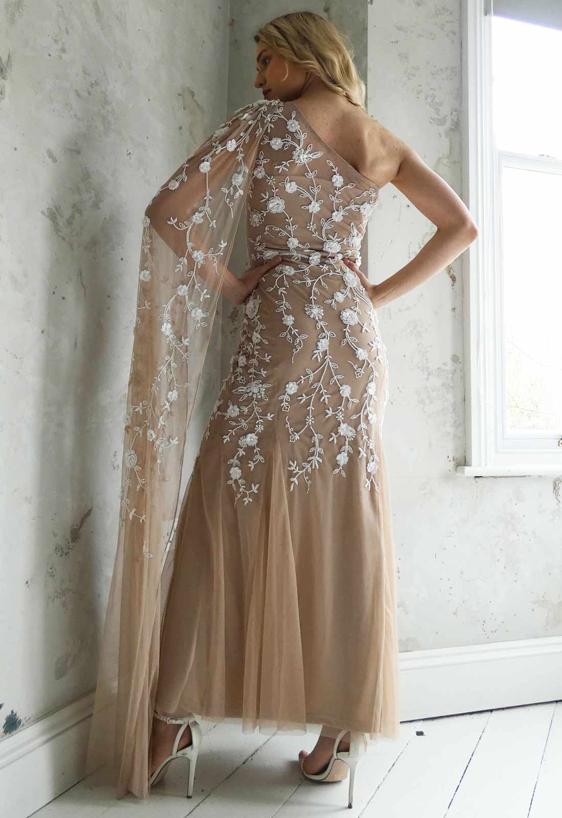Raishma Couture Nude Raya Embellished Maxi Dress - Image 5