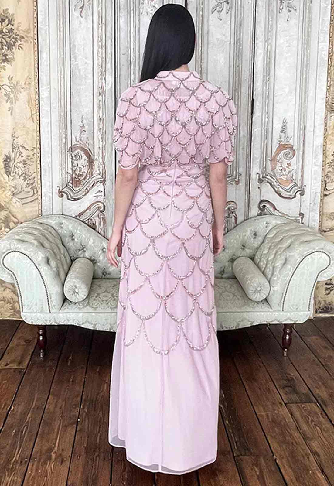Raishma Couture Pink Katherine Beaded Dress - Image 5