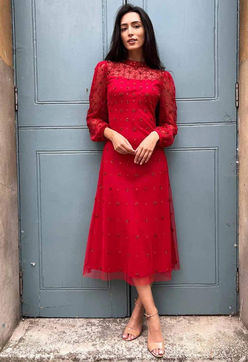 Raishma Couture Red Adele Dress - Image 10