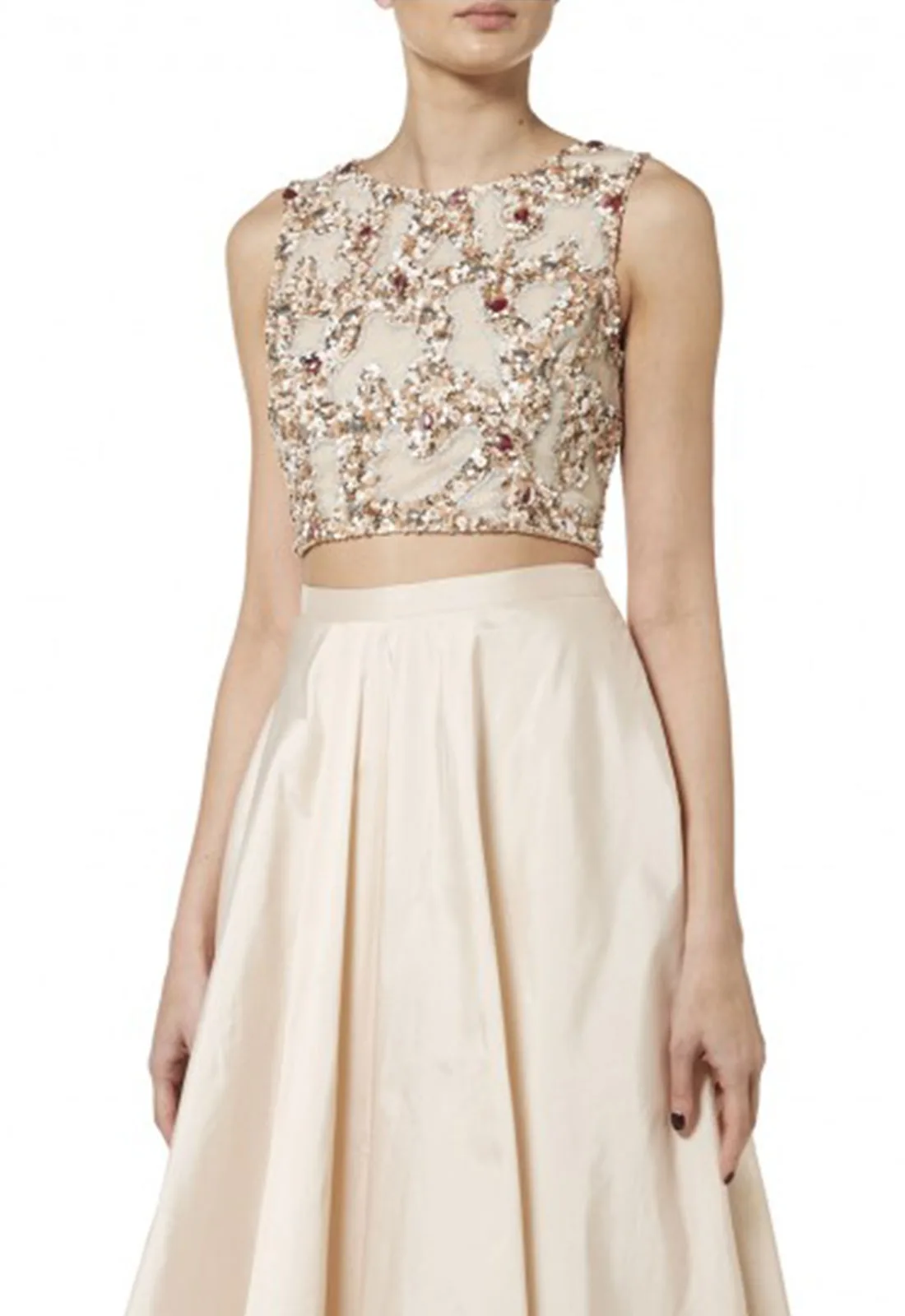 Raishma Embellished Crop Top in Blush - Image 3