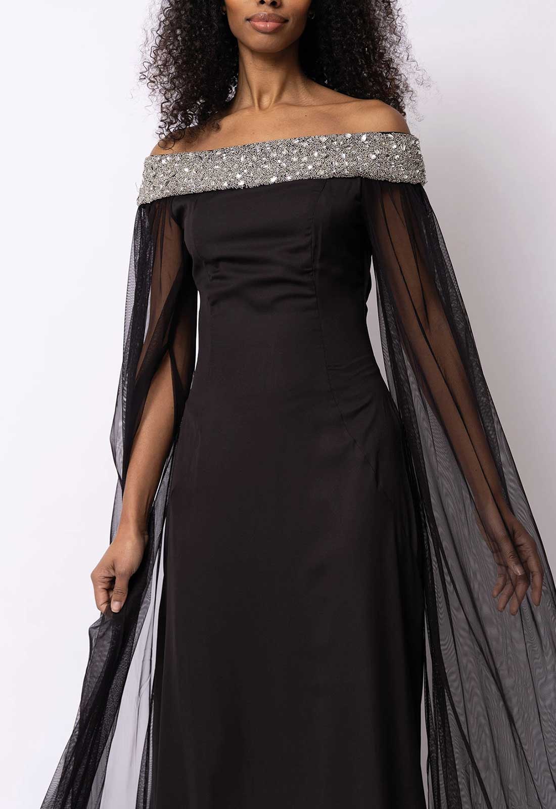 Raishma Couture Black Isabella Maxi Dress - Image 2