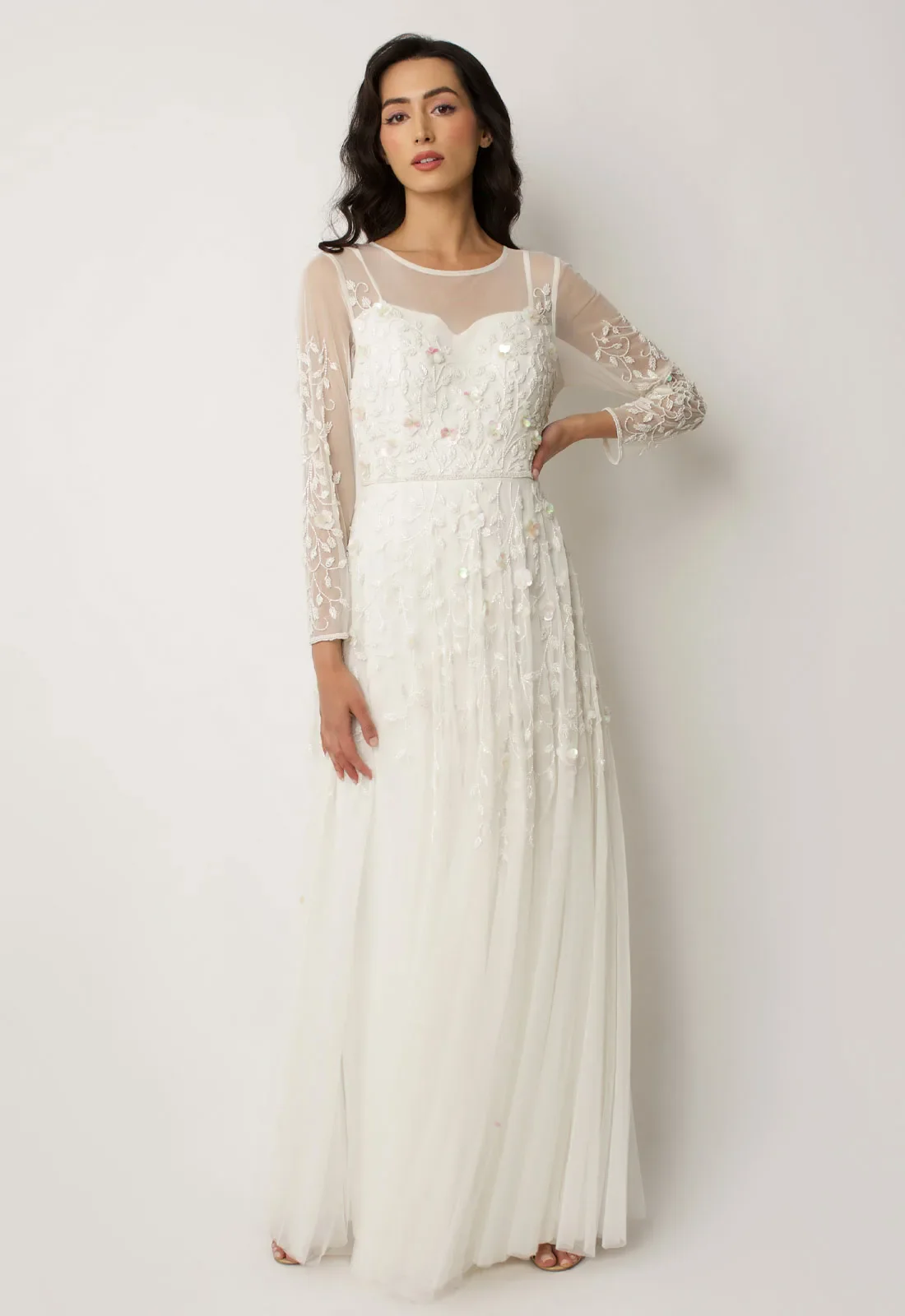 Raishma Ivory Ivy Floral Maxi Dress