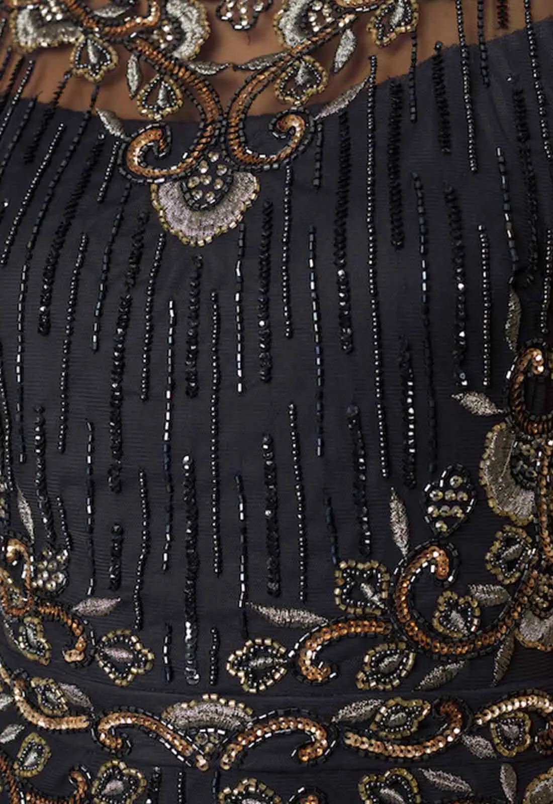 Raishma Navy Embellished Maxi Dress - Image 3