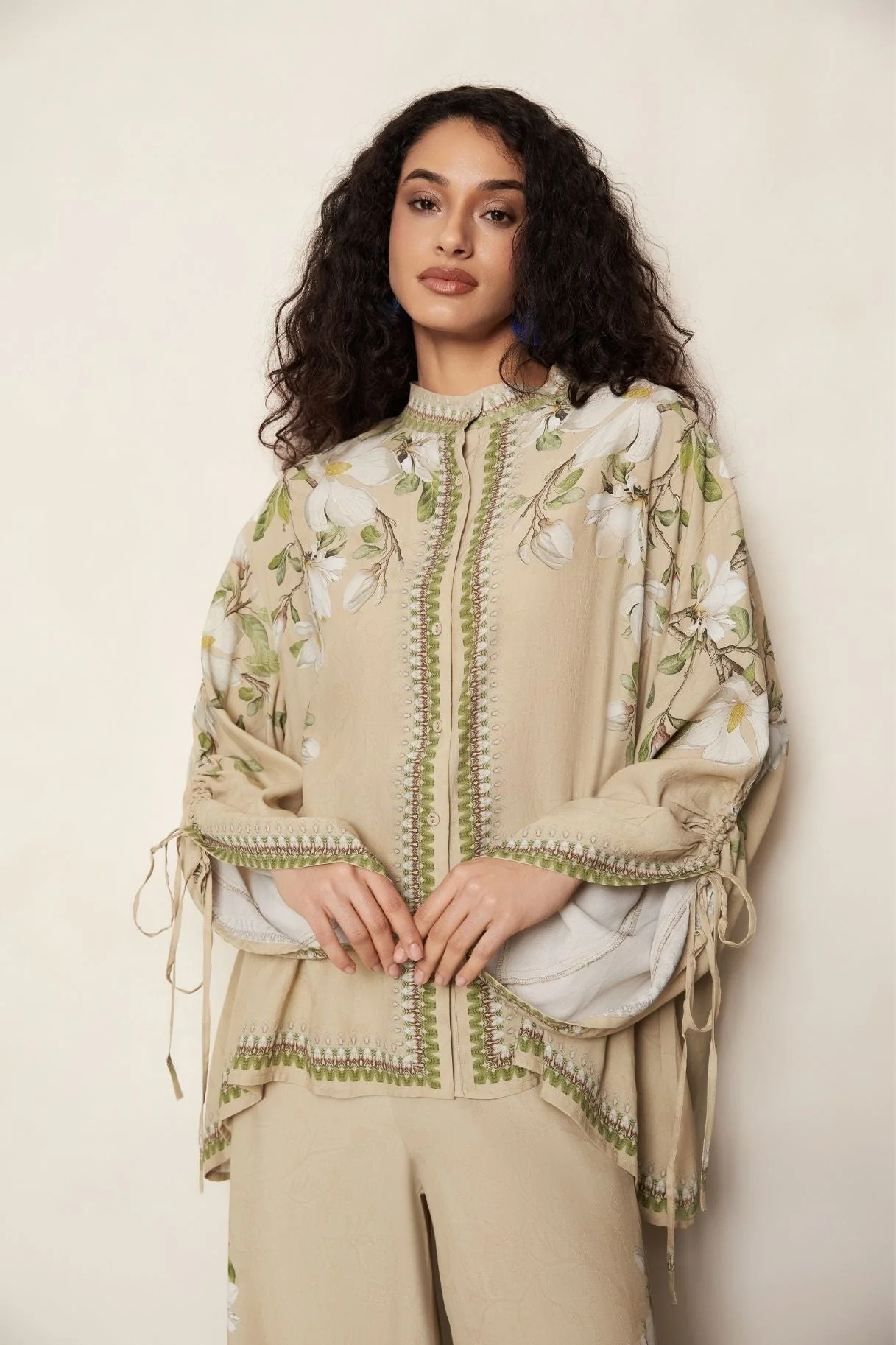 Raishma Studio Blue Hilda Biscuit Shirt