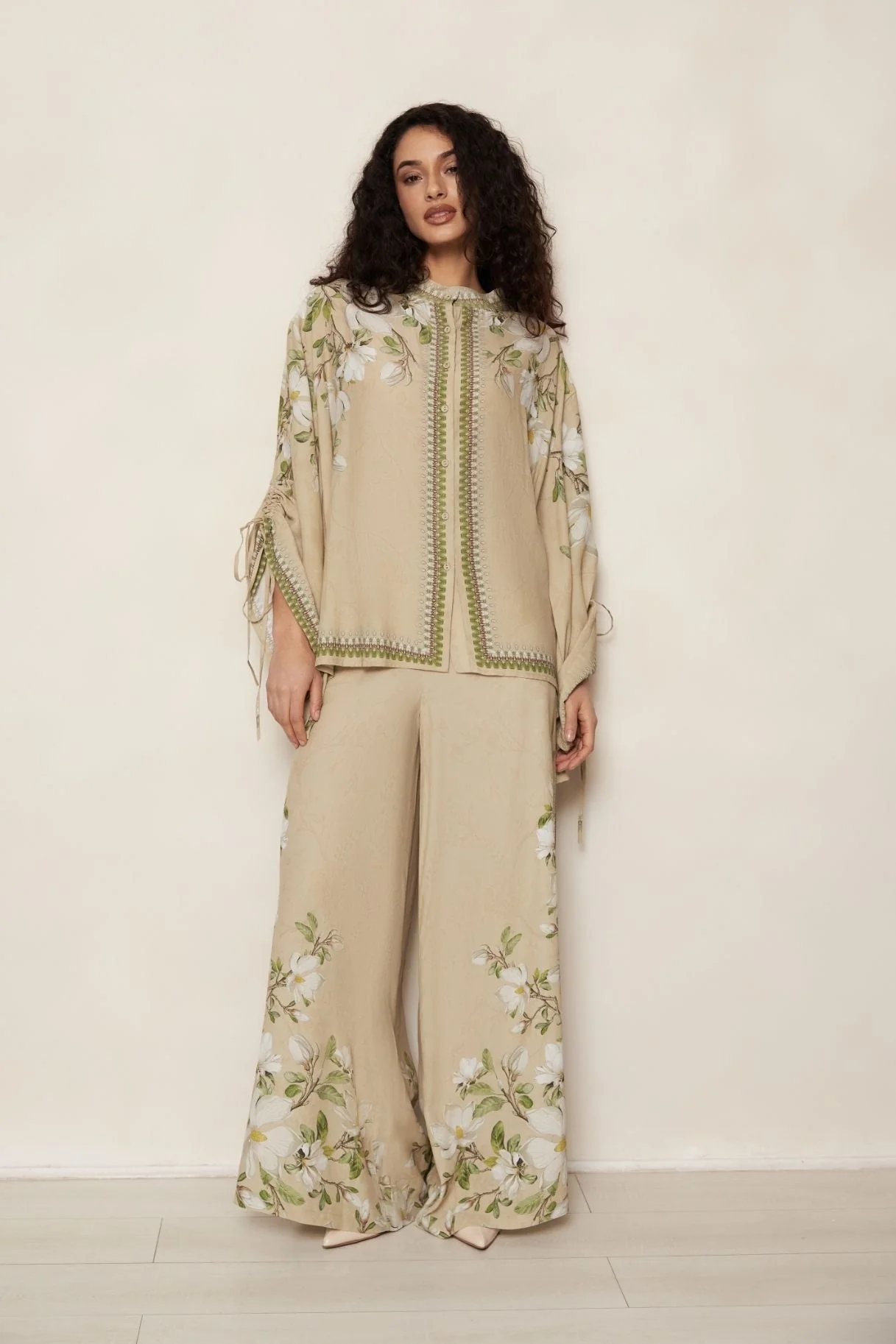 Raishma Studio Blue Hilda Biscuit Trousers - Image 3