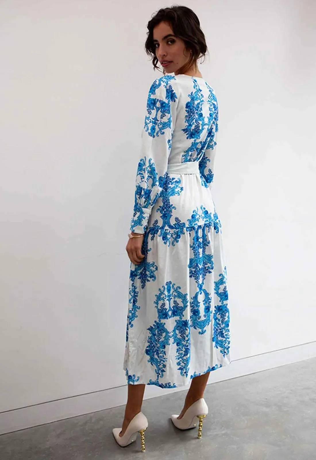 Raishma Studio Blue Kleo Print Dress - Image 3