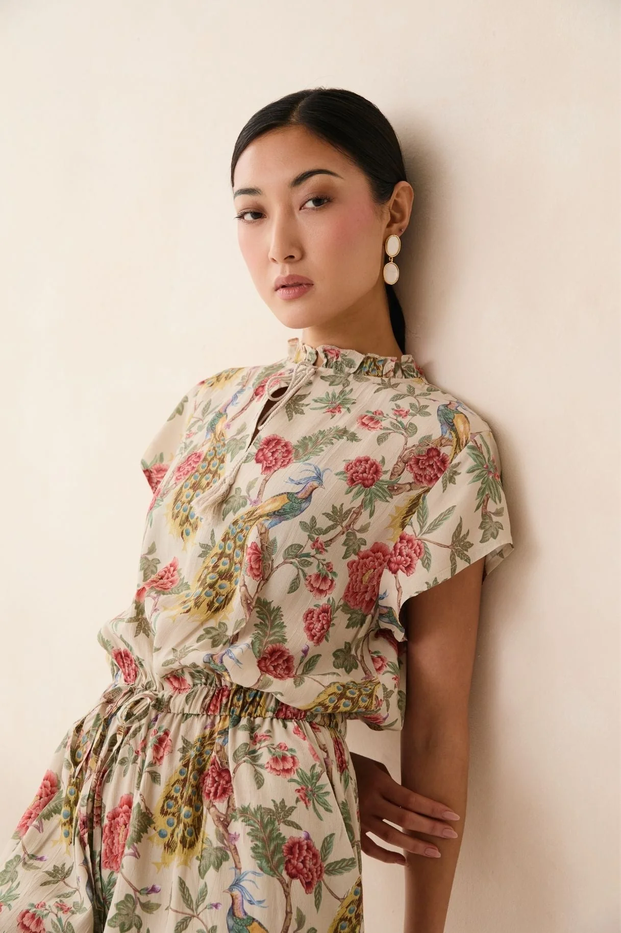 Raishma Studio Cream Samara Cream Playsuit - Image 2