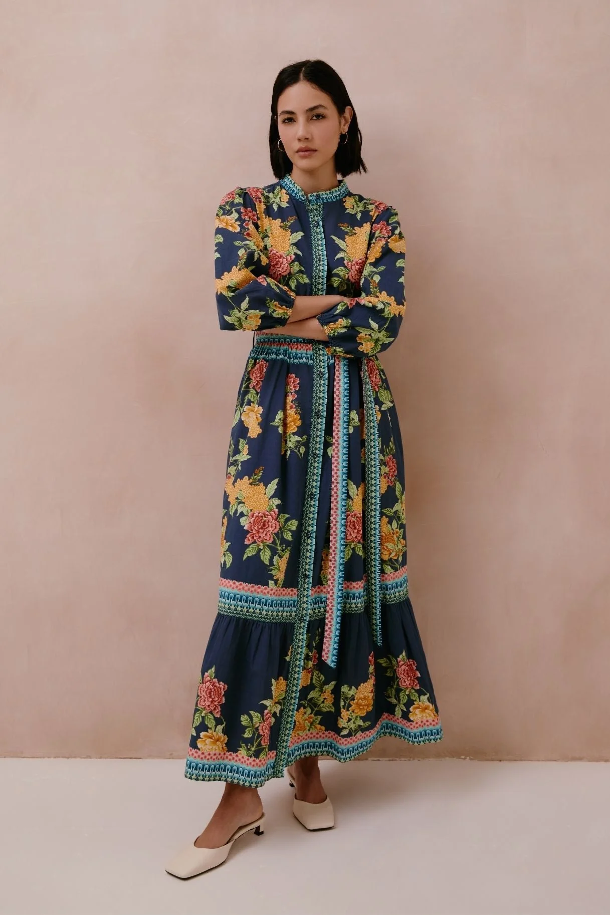 Raishma Studio Navy Amber Dress