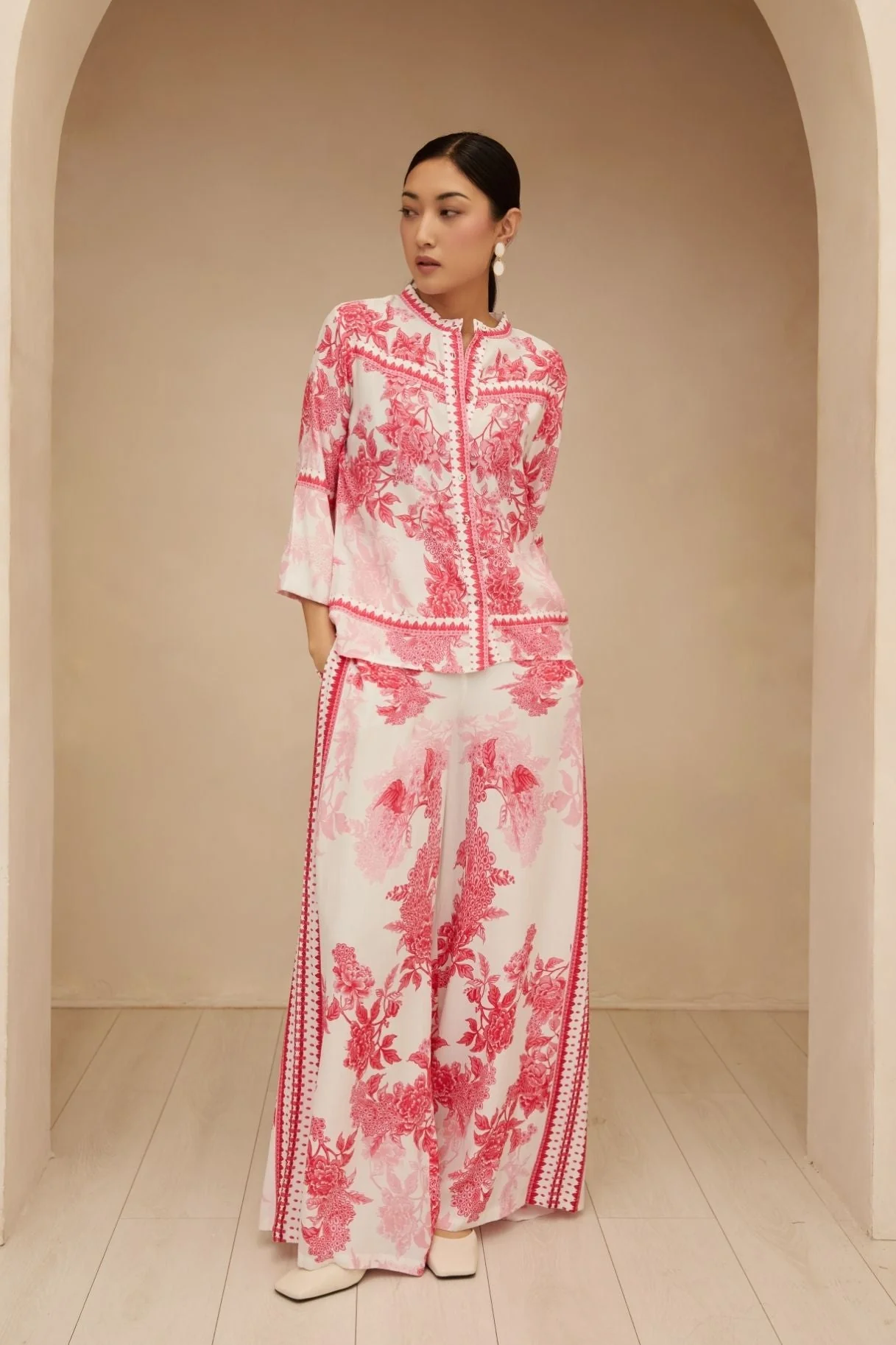 Raishma Studio Pink White Myra Pink Trousers - Image 2