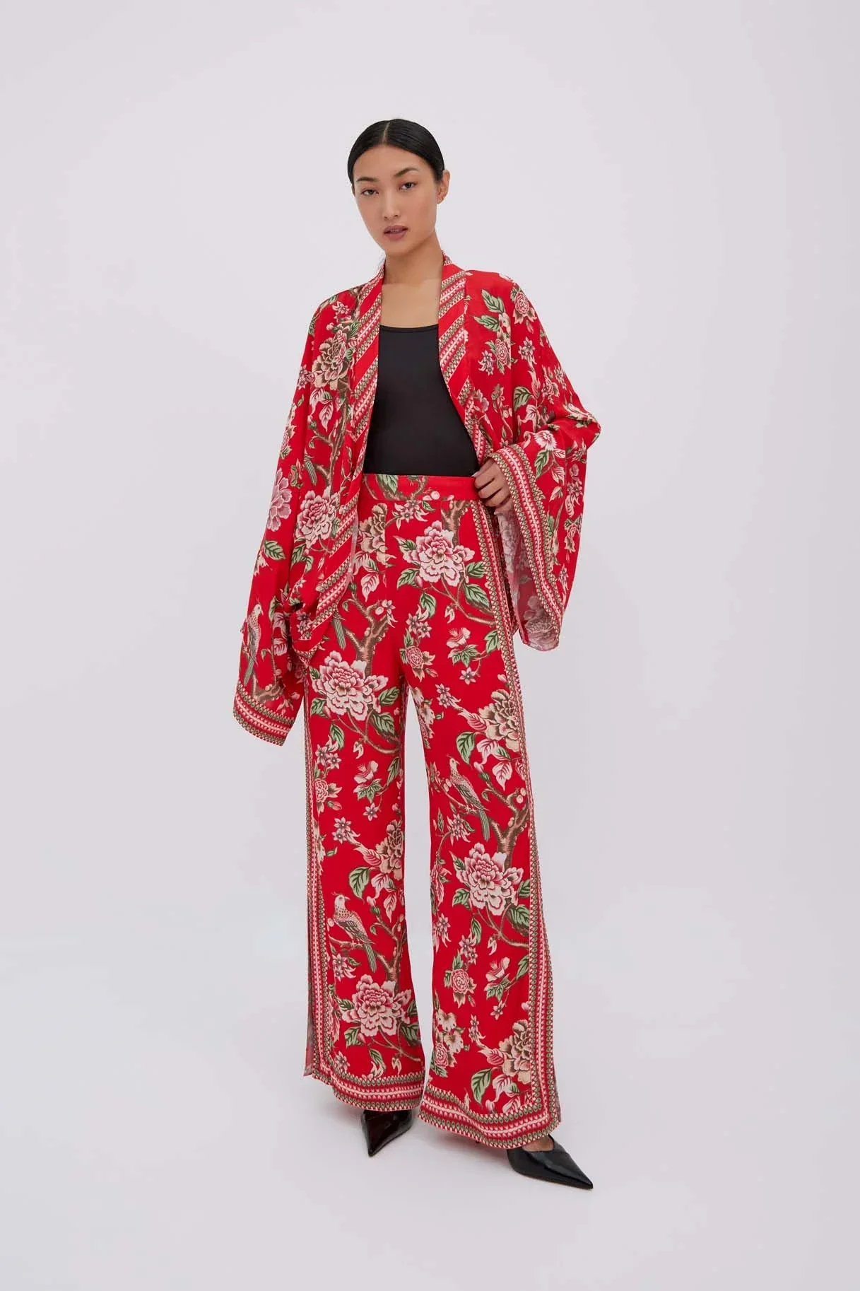 Raishma Studio Red Hallie Red Kimono