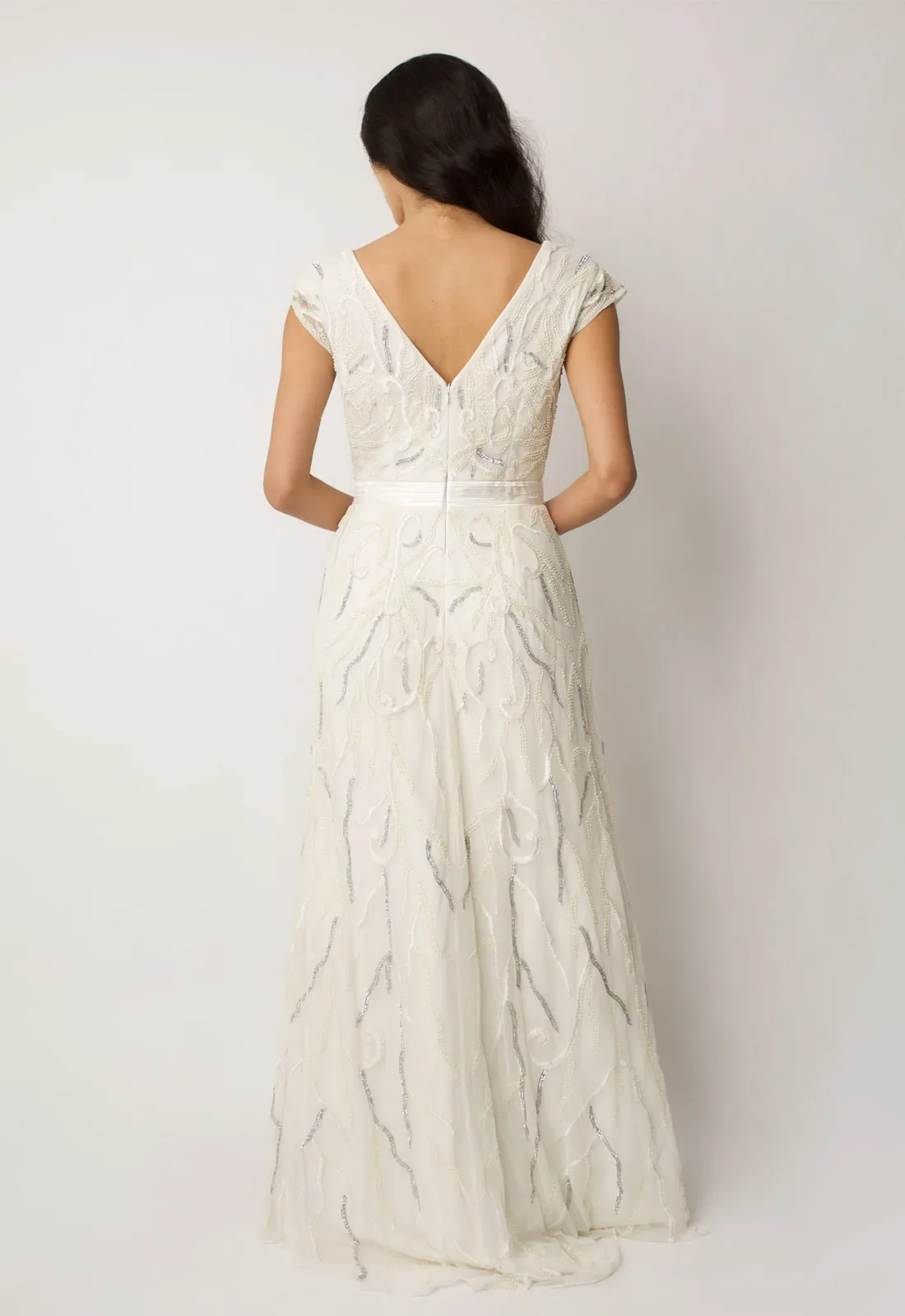 Raishma White Sequin Eden Maxi Gown - Image 3