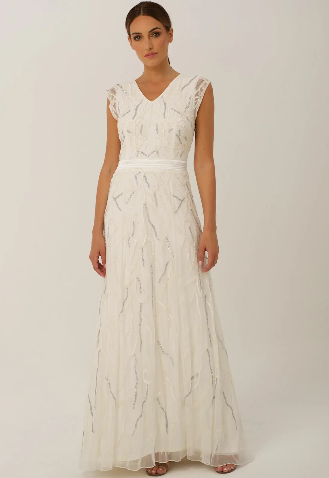 Raishma White Sequin Eden Maxi Gown - Image 4