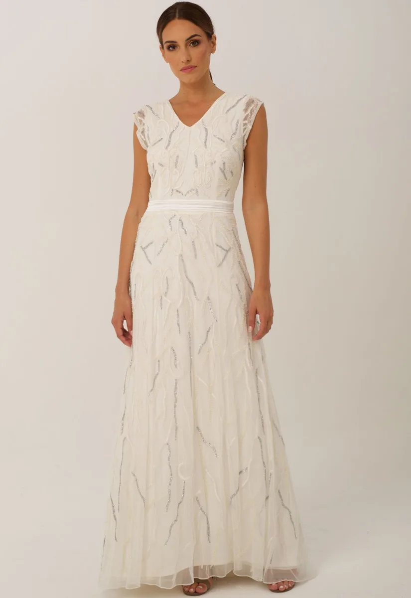 Raishma White Sequin Eden Maxi Gown - Image 7