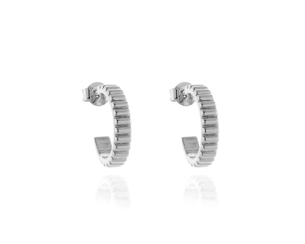 Cachet London Ricci Silver Hoop Earrings - Image 11