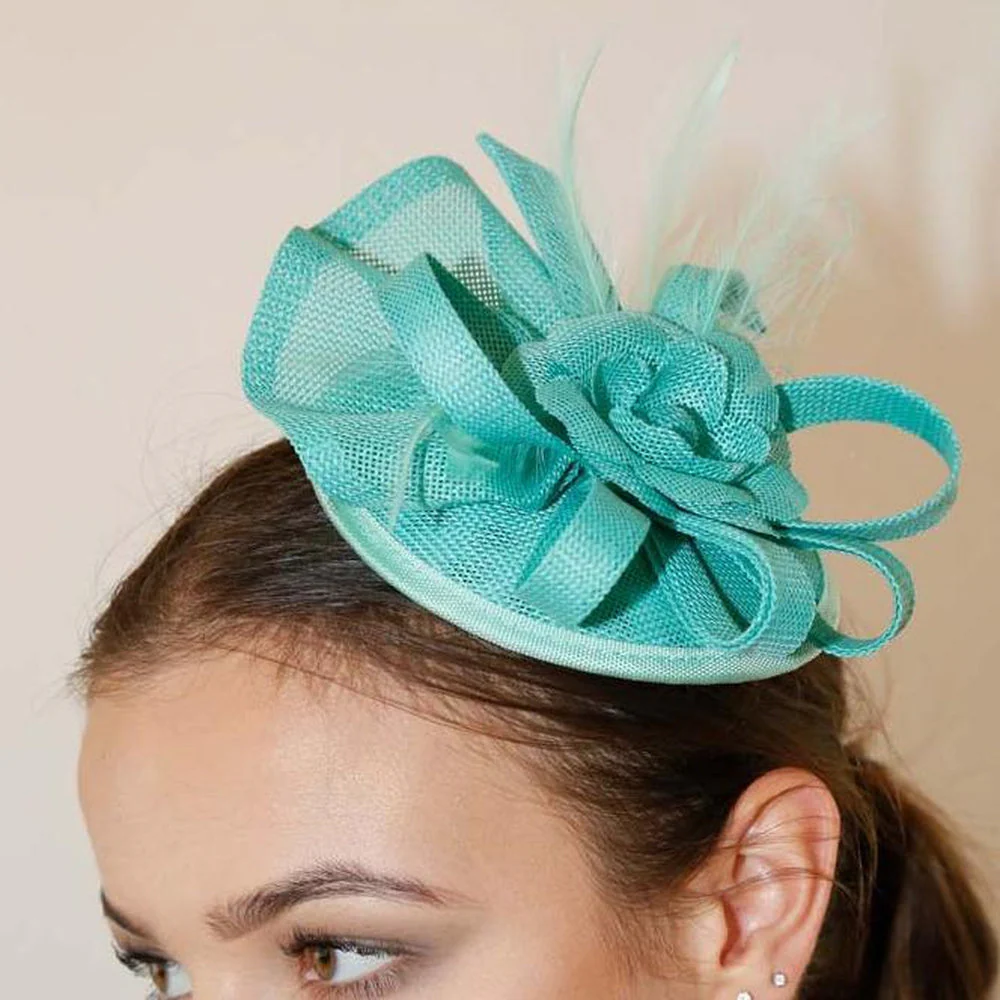 Ruby Rocks Judeen Fascinator - Mint - Image 2