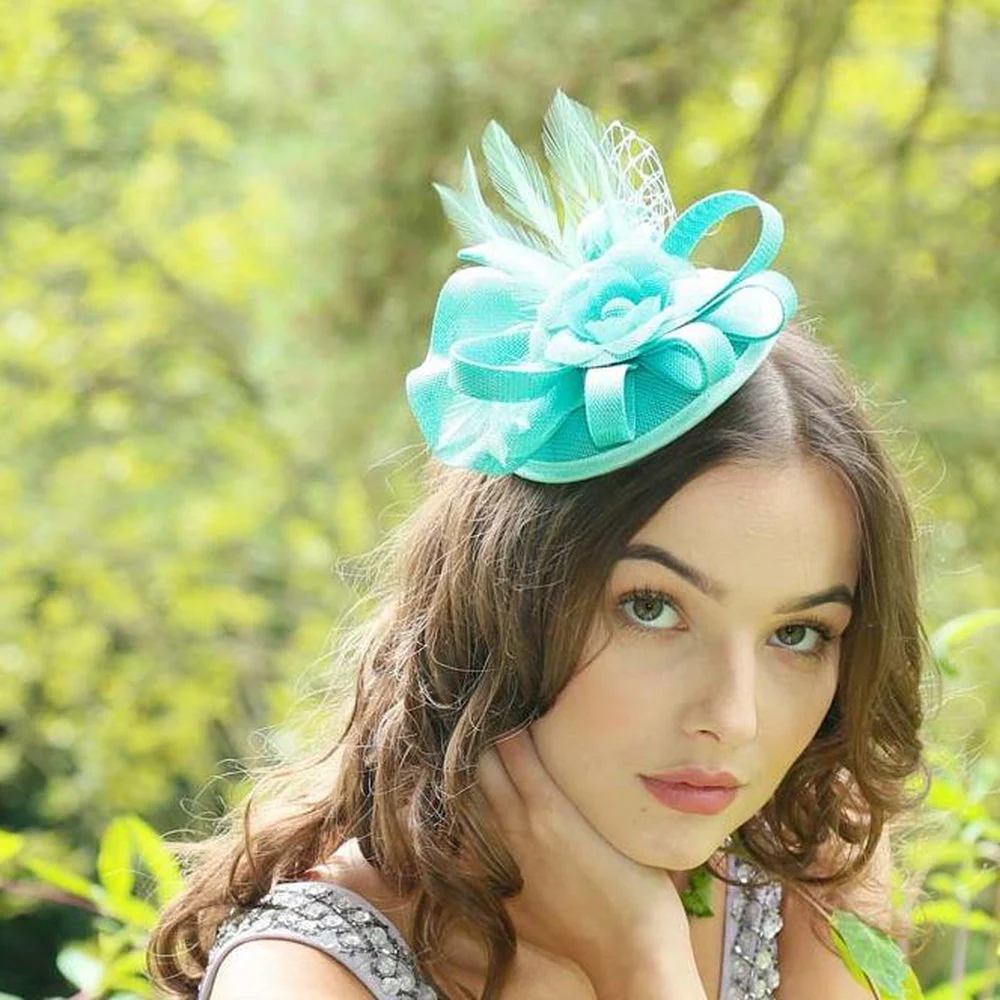 Ruby Rocks Judeen Fascinator - Mint - Image 3