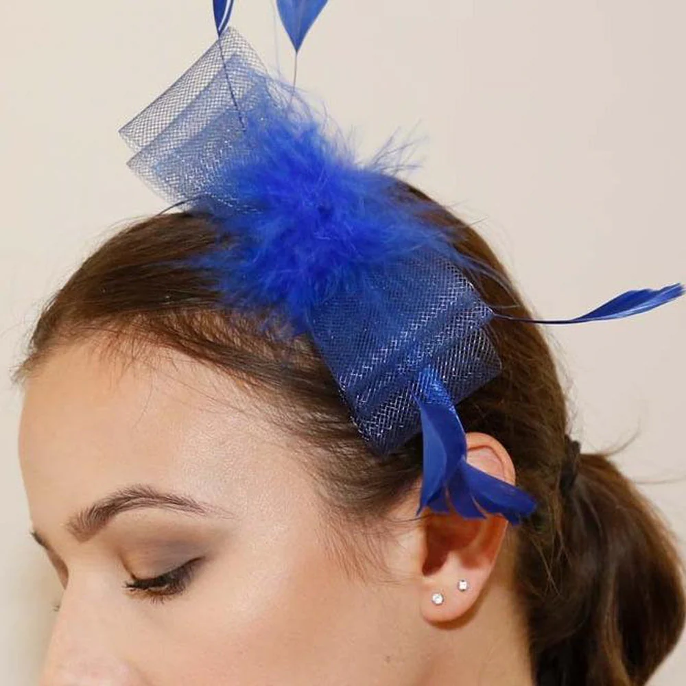 Ruby Rocks Mati Fascinator - Blue - Image 2