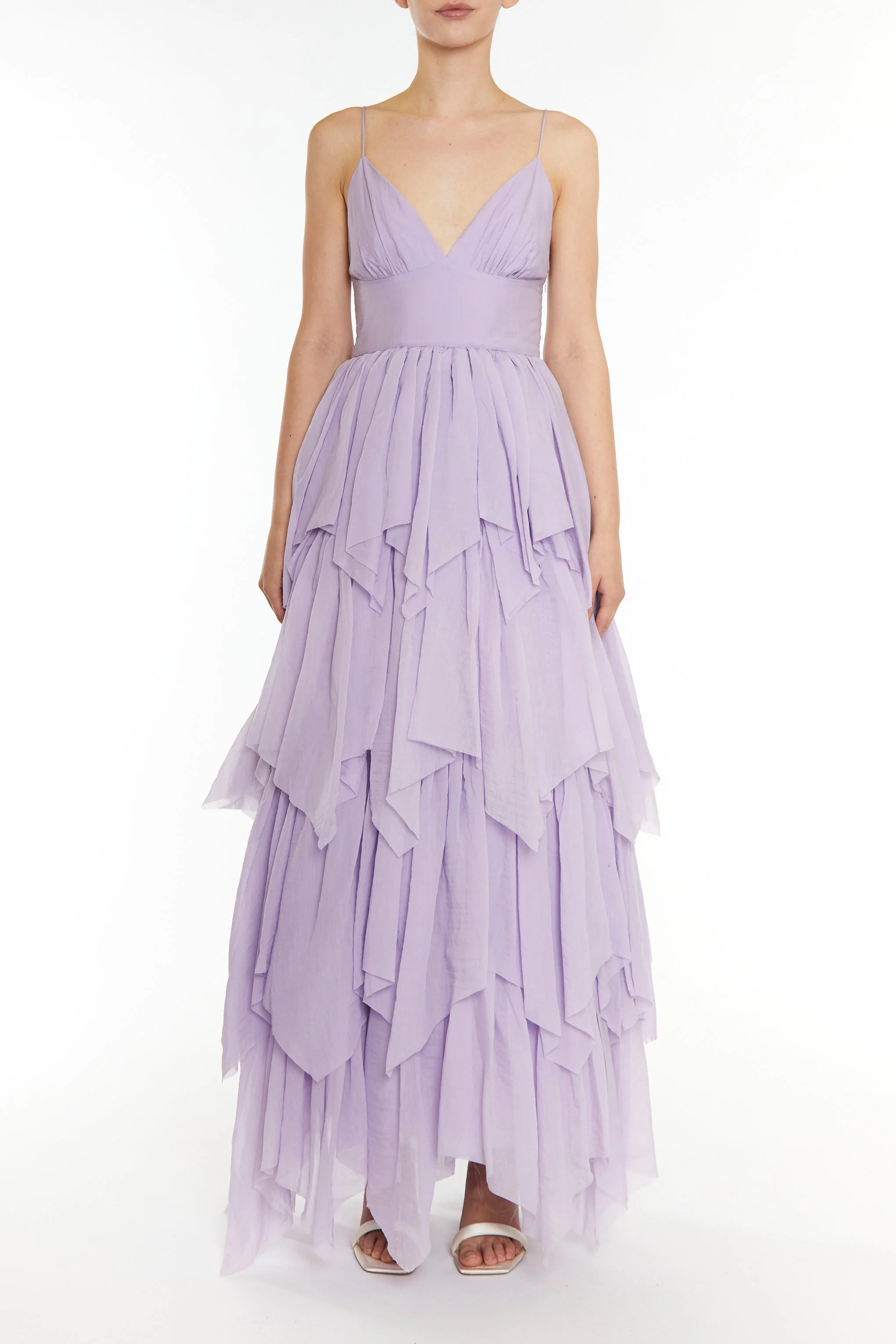 True Decadence Sadie Lilac Layered  Tulle Maxi Dress