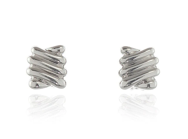 Cachet London Safara Silver Clip On Earrings - Image 11