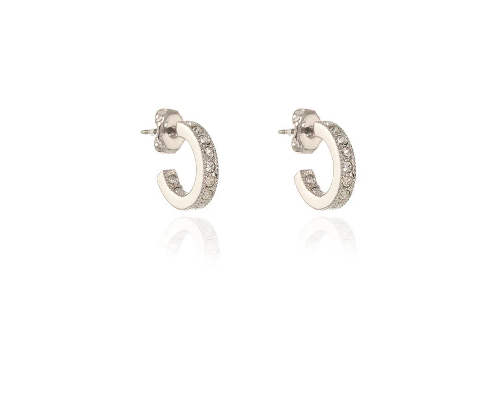 Cachet London Saga 12mm Silver Hoop Earrings - Image 11