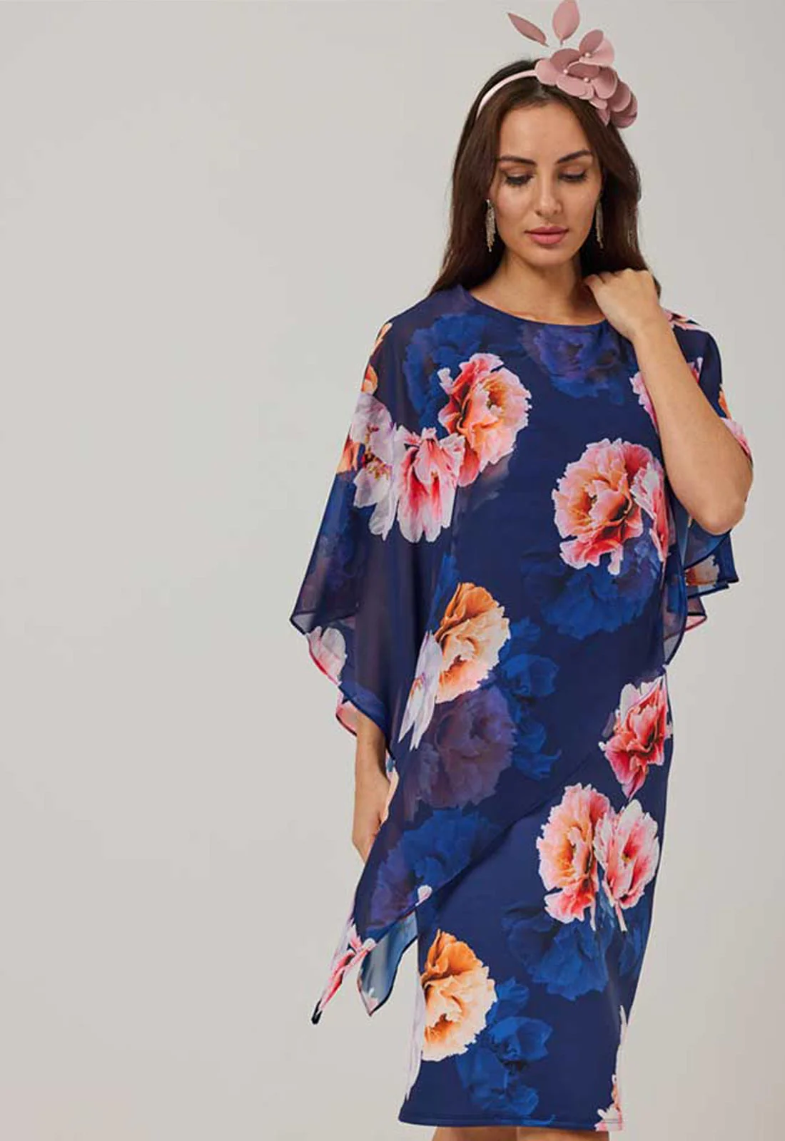 Samantha Jane Blue Rosalia Cocktail Dress - Image 3