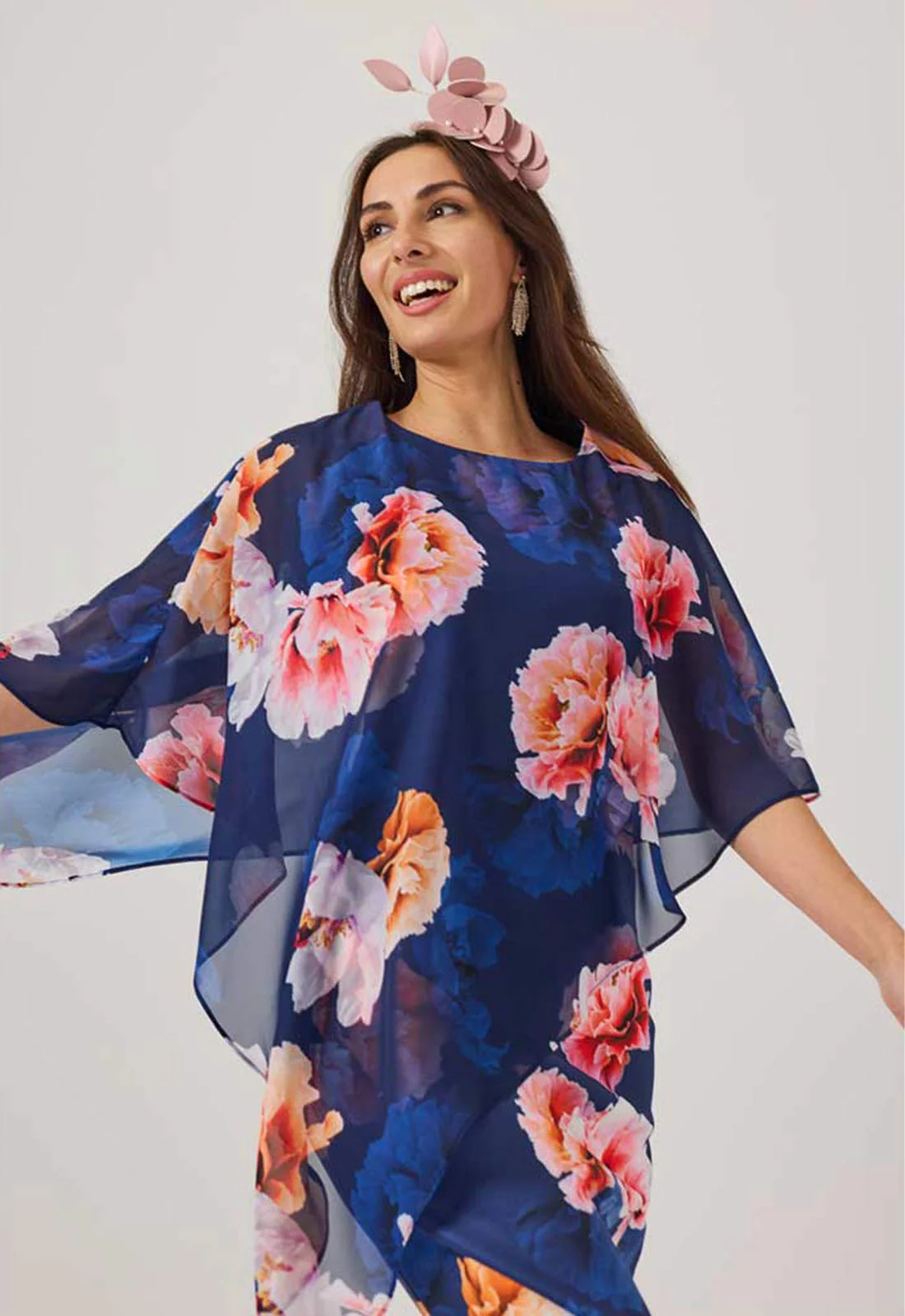 Samantha Jane Blue Rosalia Cocktail Dress - Image 5