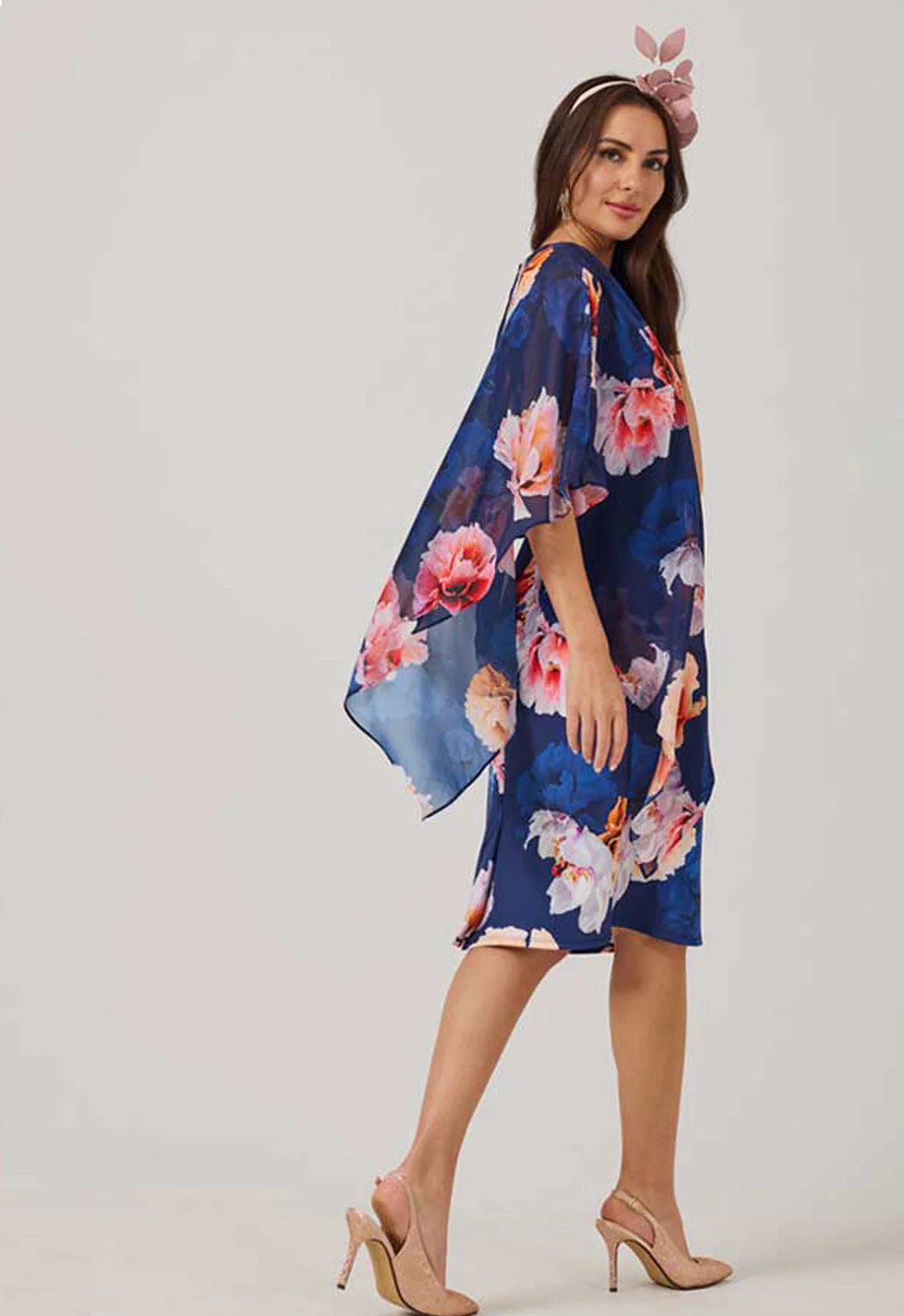 Samantha Jane Blue Rosalia Cocktail Dress - Image 6