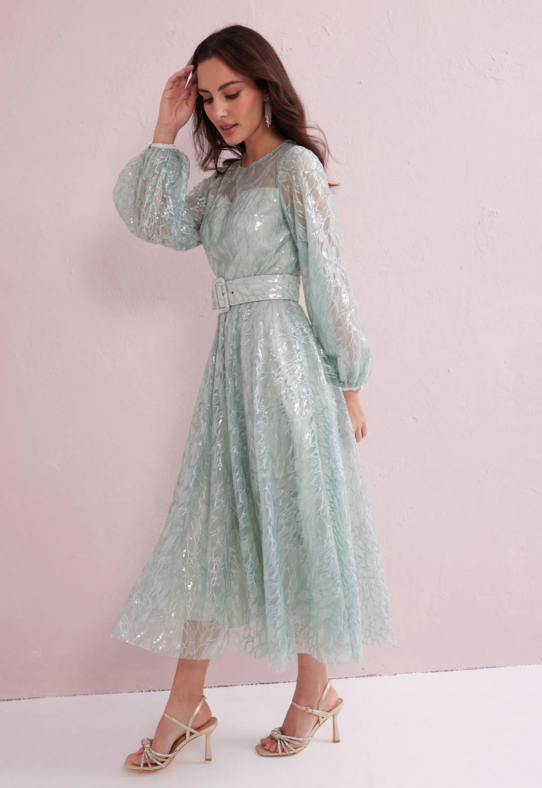 Samantha Jane Mint Grace Cocktail Dress - Image 7
