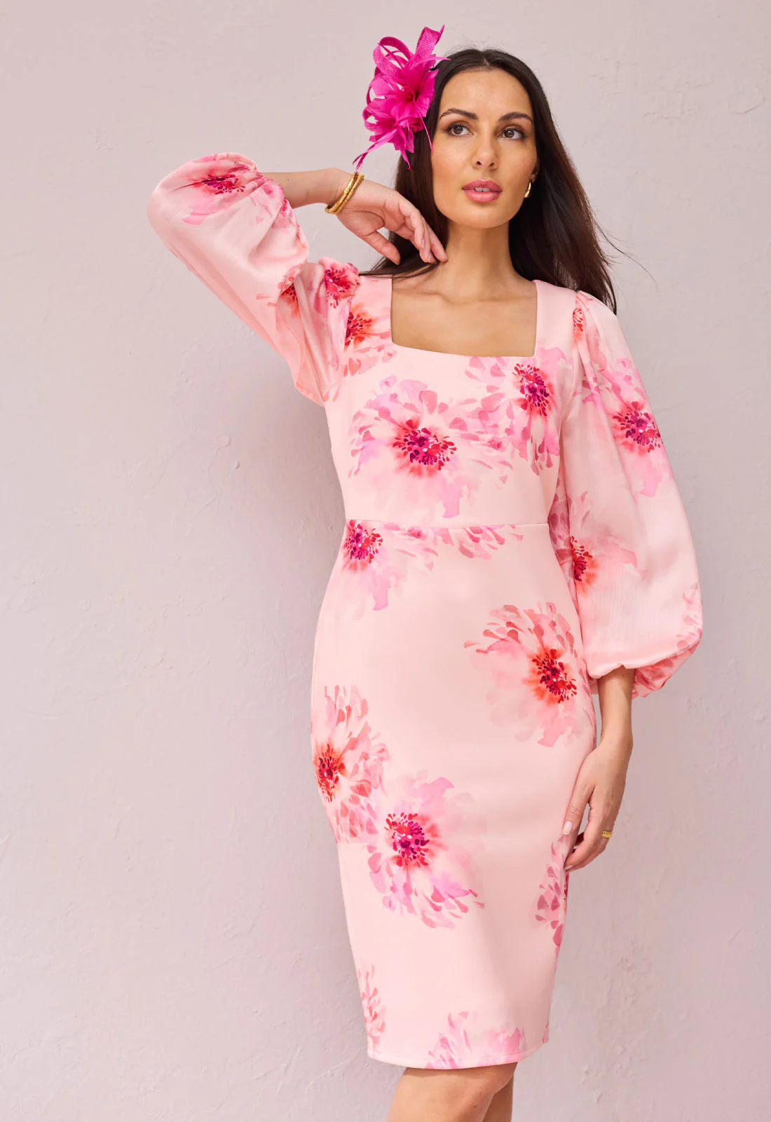 Samantha Jane Pink Chrissy Cocktail Dress - Image 5
