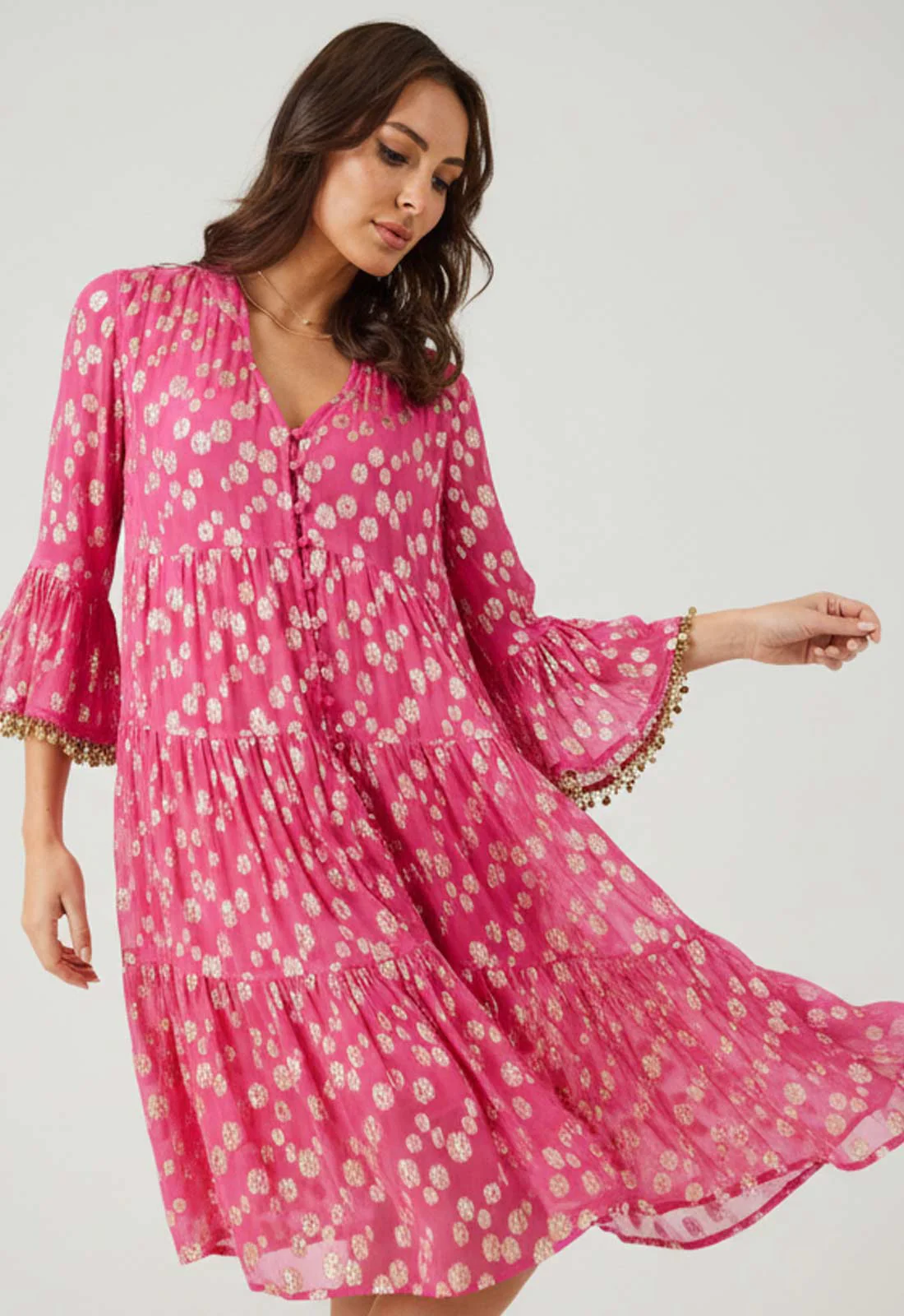 Samantha Jane Pink Orla Beach Dress - Image 3