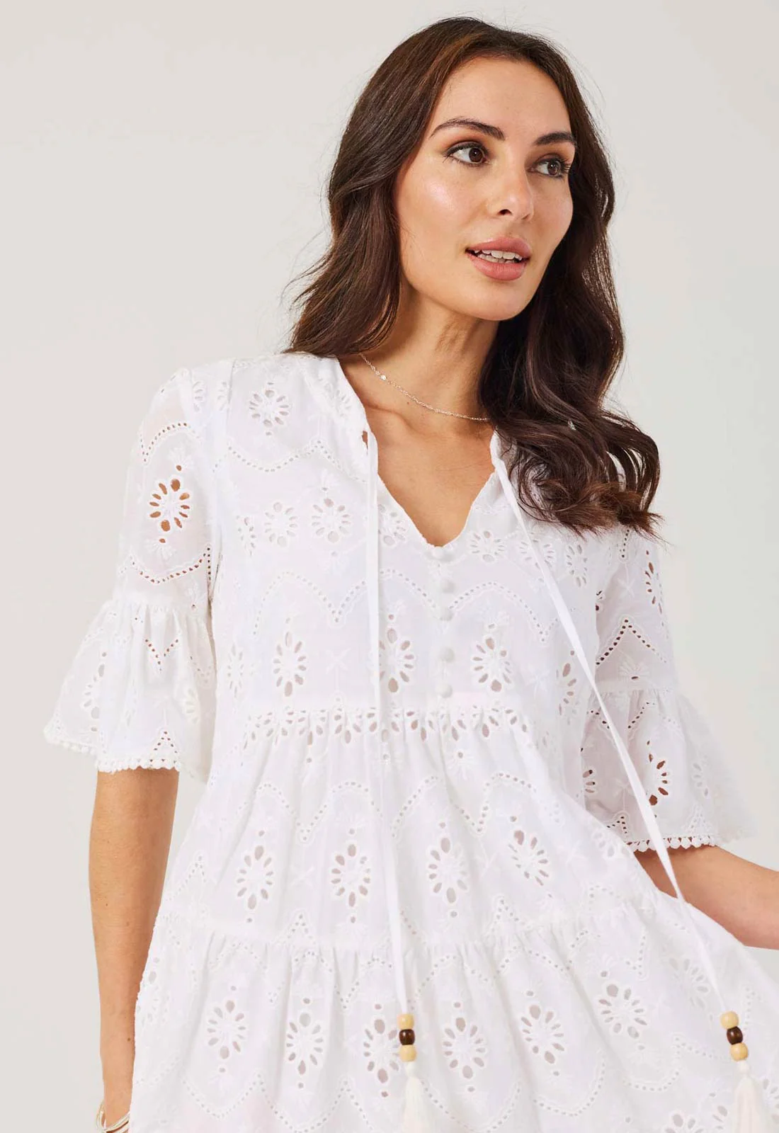 Samantha Jane White Pheobe Summer Dress - Image 2