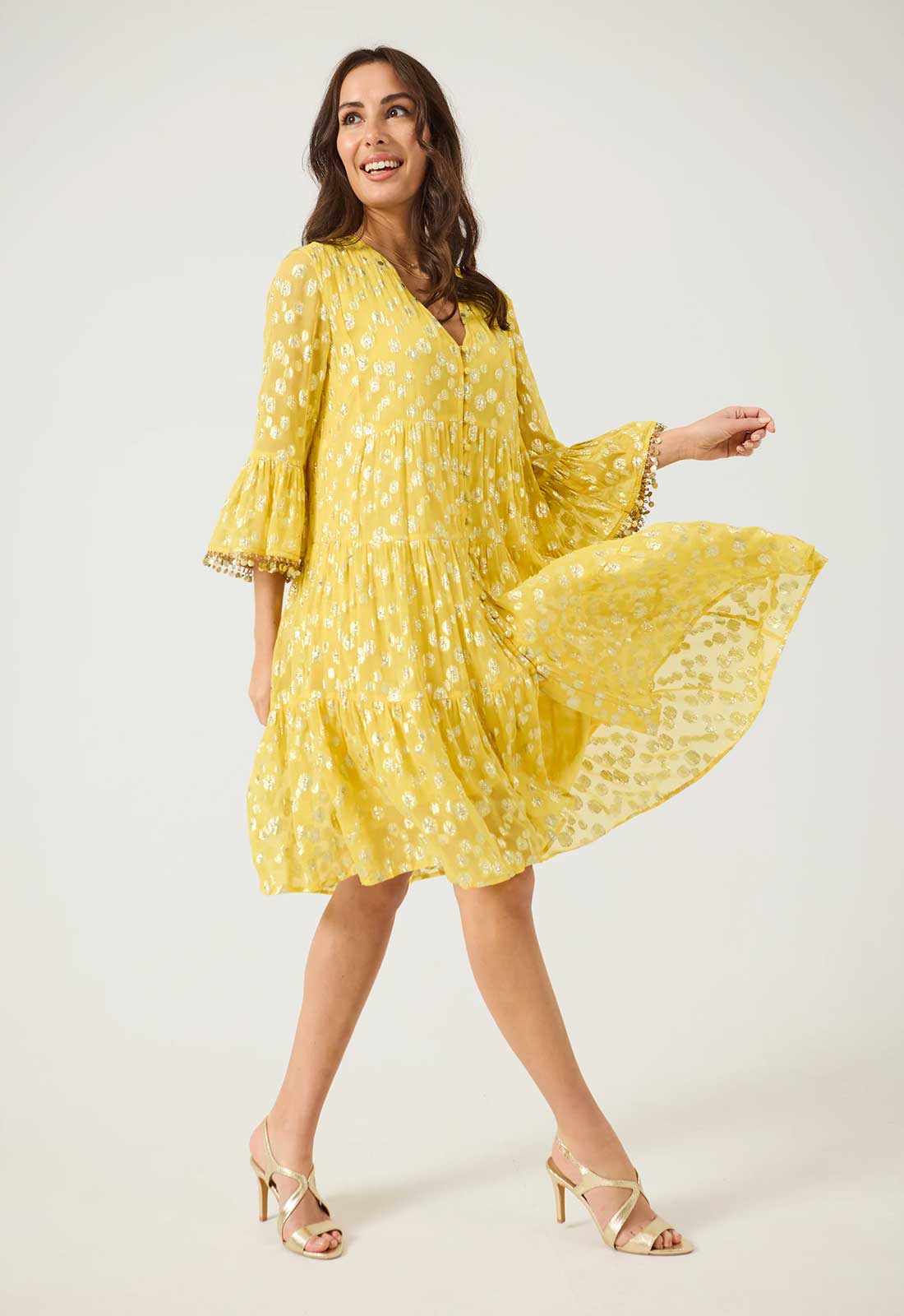 Samantha Jane Yellow Orla Beach Dress - Image 2