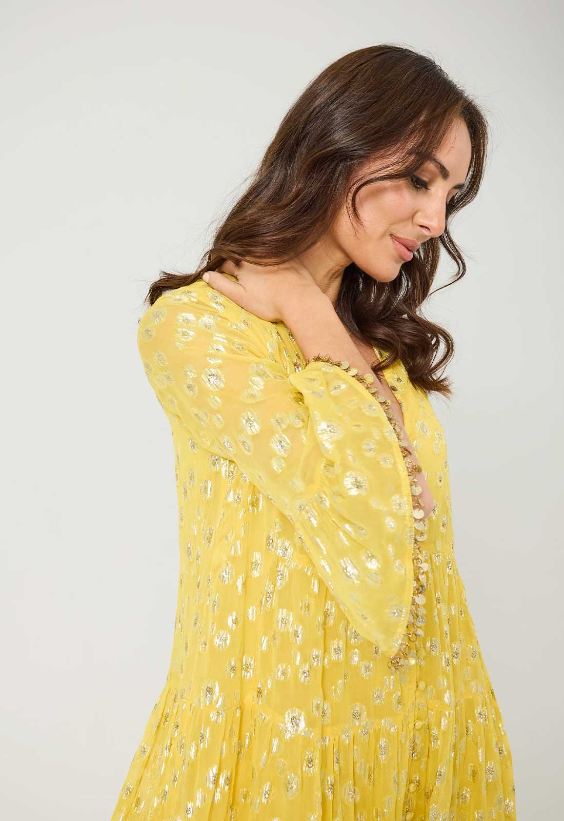 Samantha Jane Yellow Orla Beach Dress - Image 3